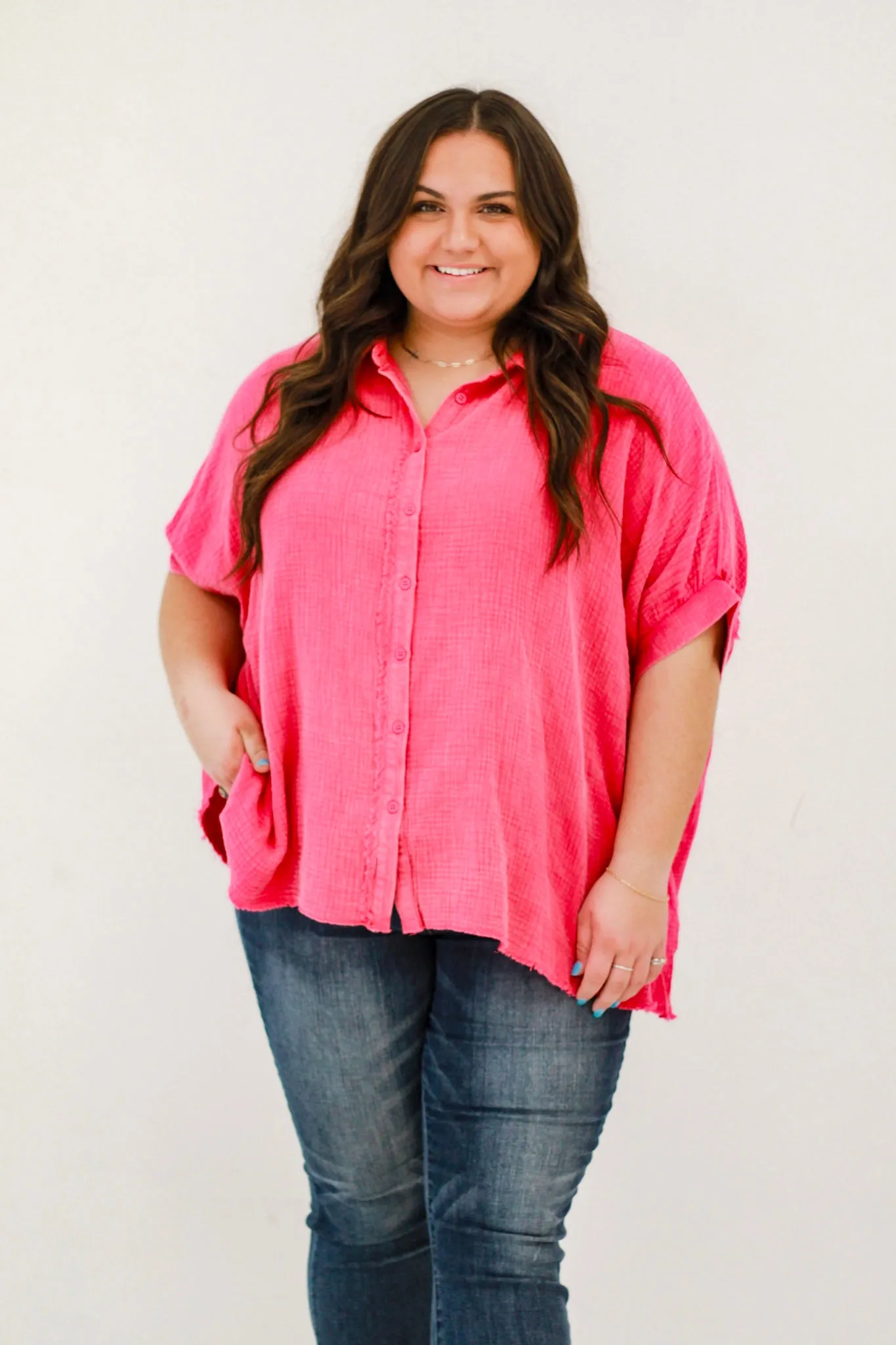 To Be Loved By You Pink Blouse