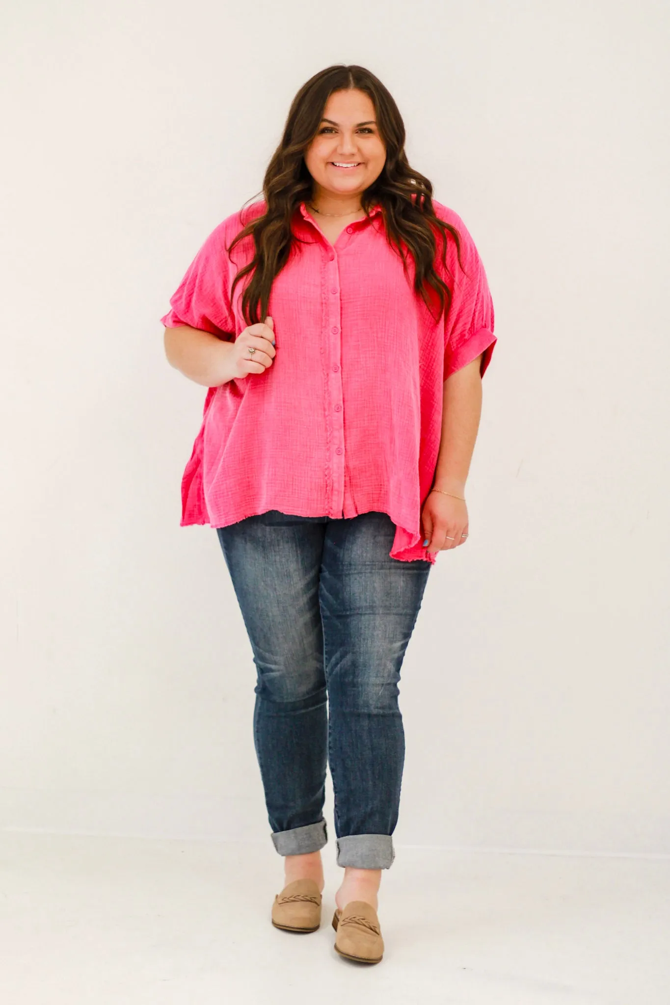 To Be Loved By You Pink Blouse
