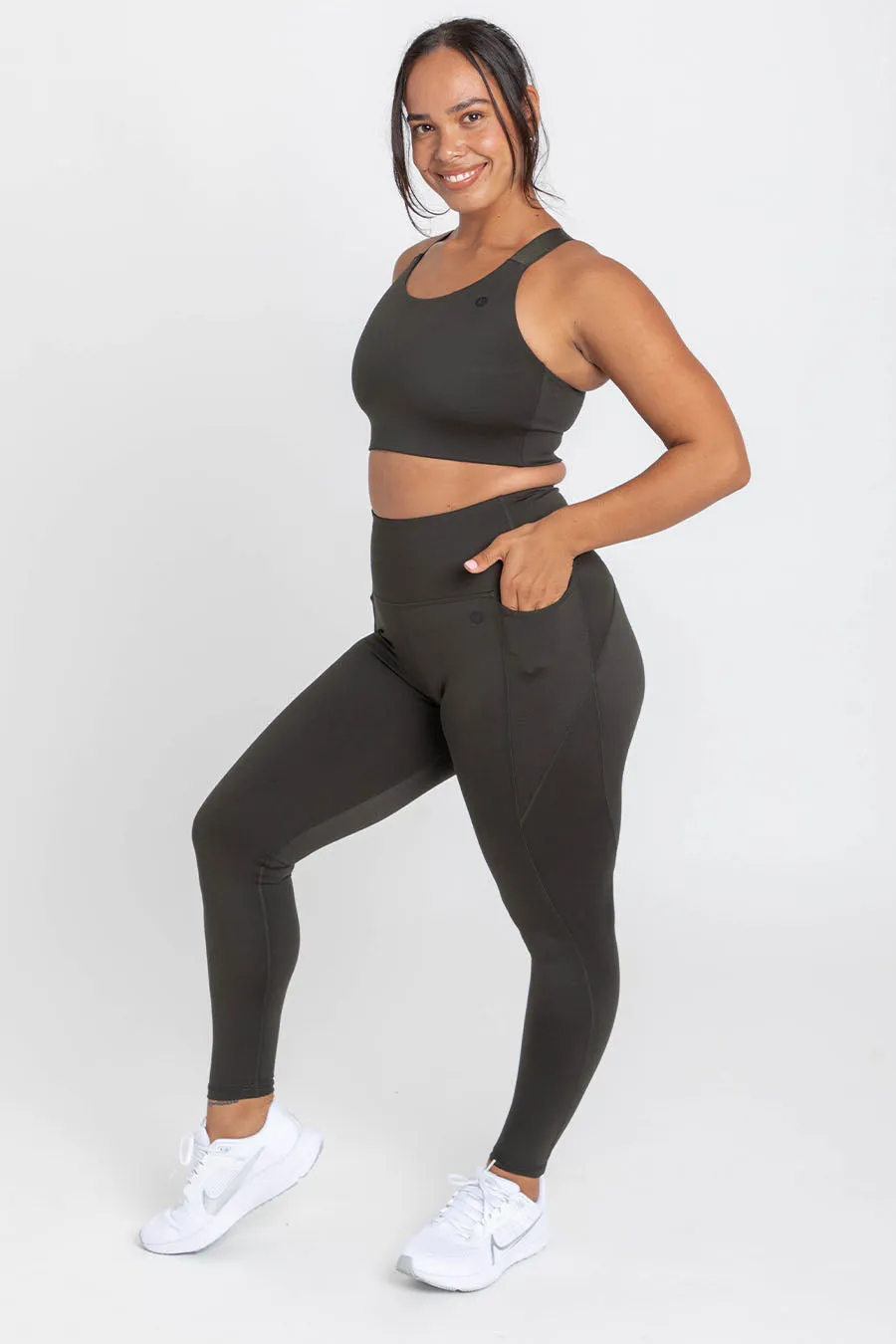 Training Pocket Move Full Length Legging - Forest Night