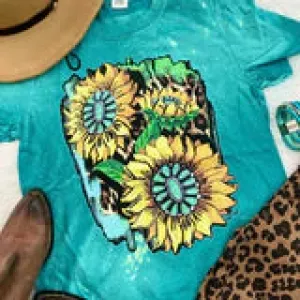 Turquoise Sunflowers