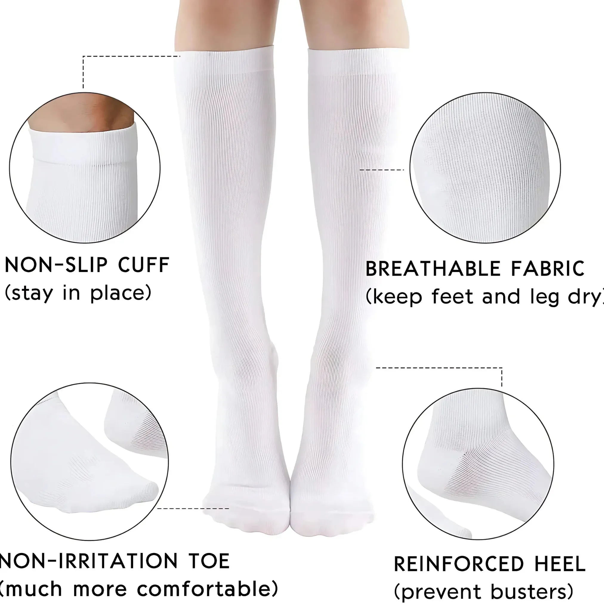 Unisex Compression Socks for Circulation Support
