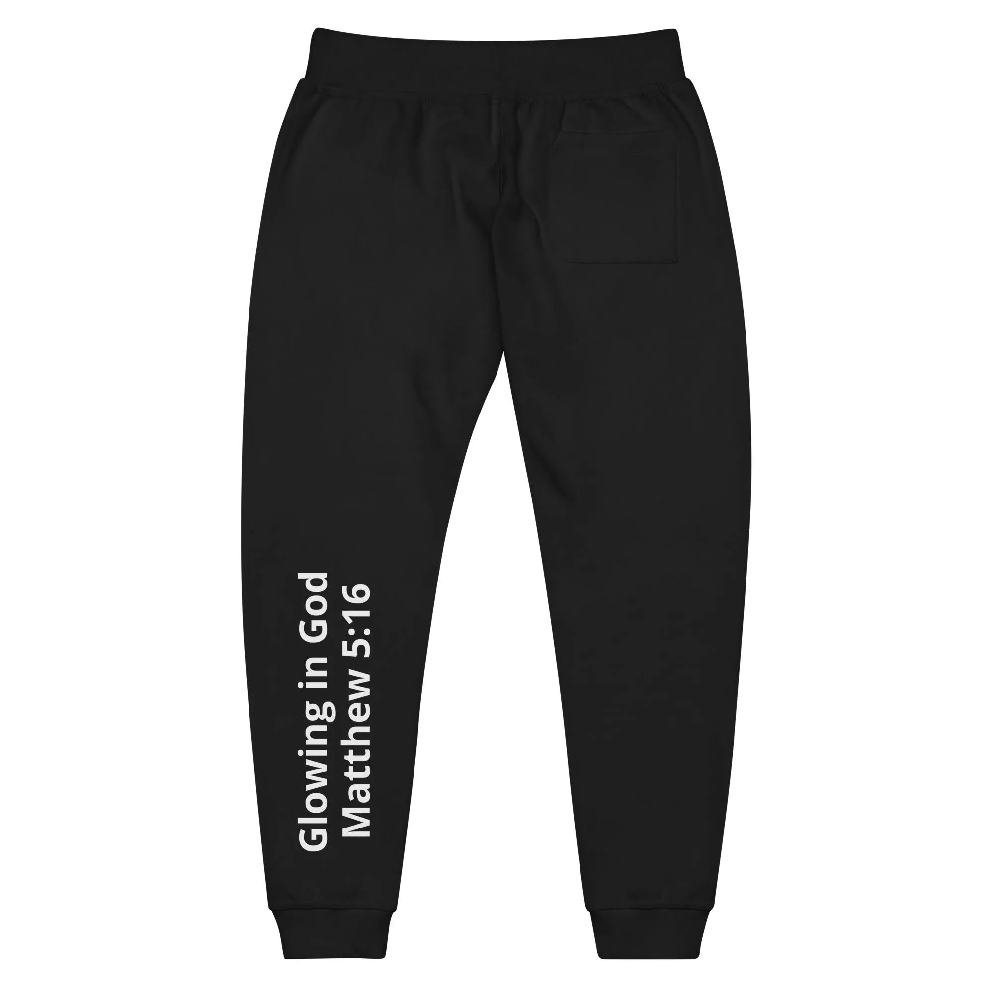 Unisex fleece sweatpants - Glowing in God