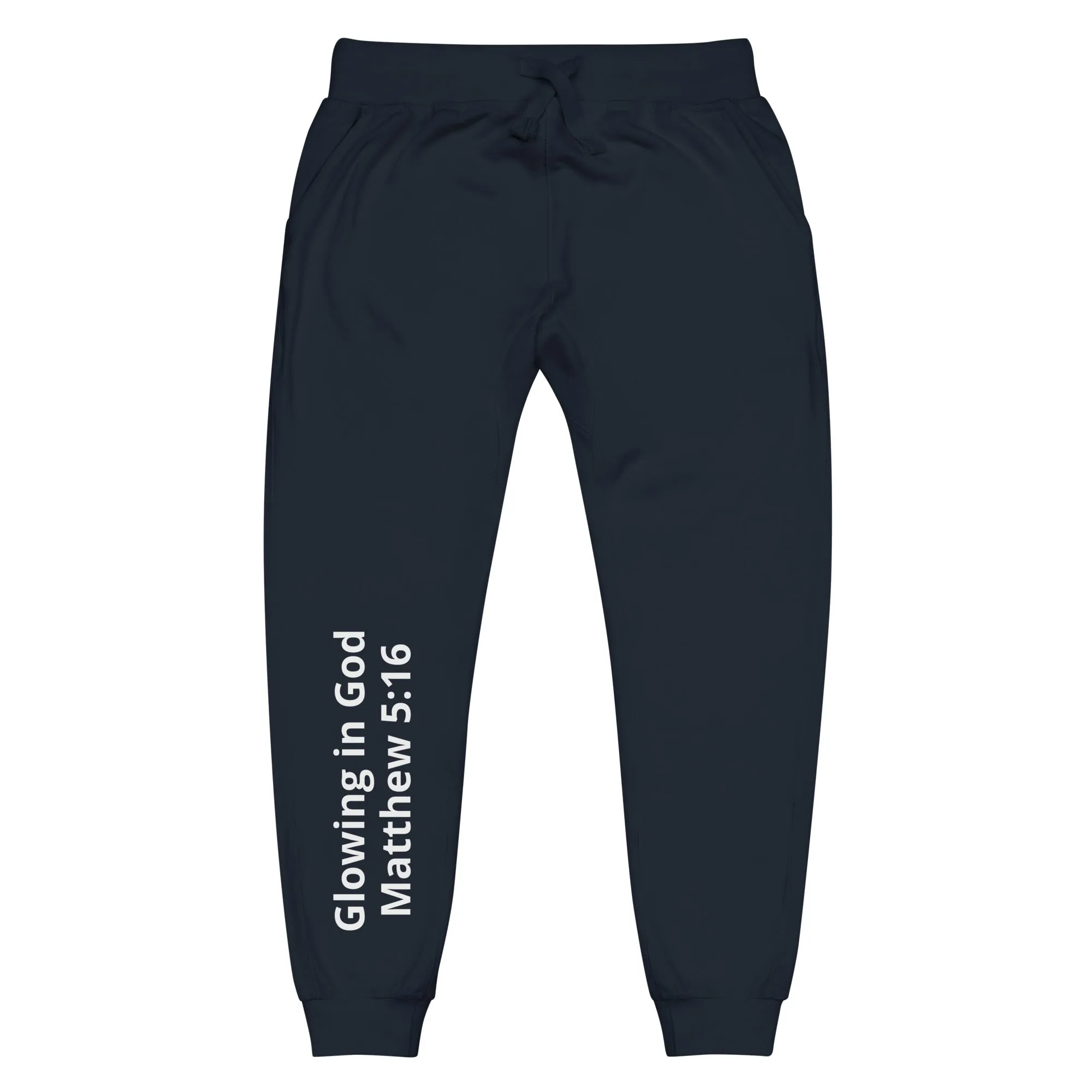 Unisex fleece sweatpants - Glowing in God