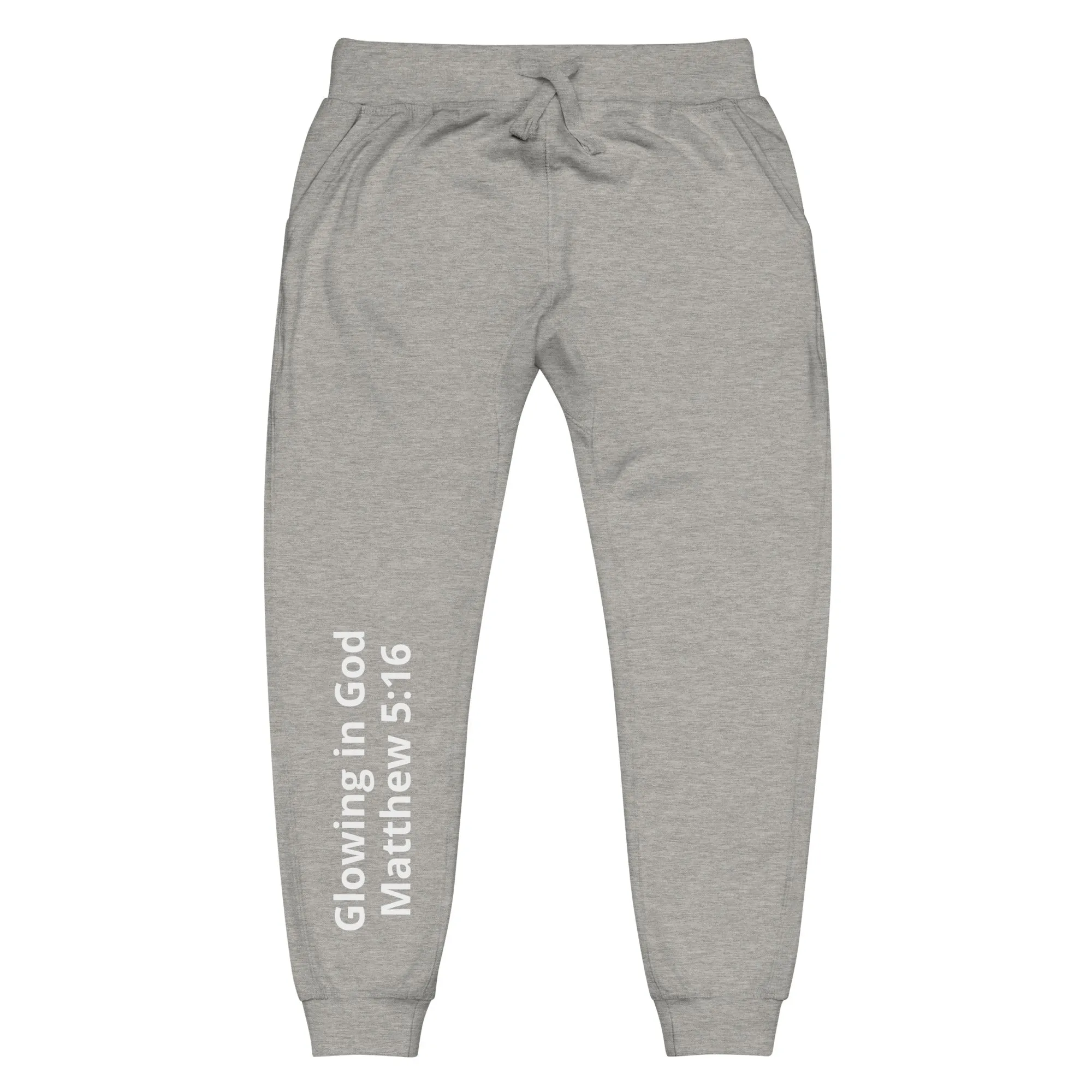 Unisex fleece sweatpants - Glowing in God