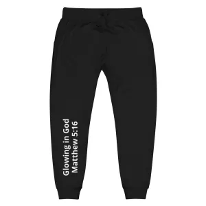 Unisex fleece sweatpants - Glowing in God