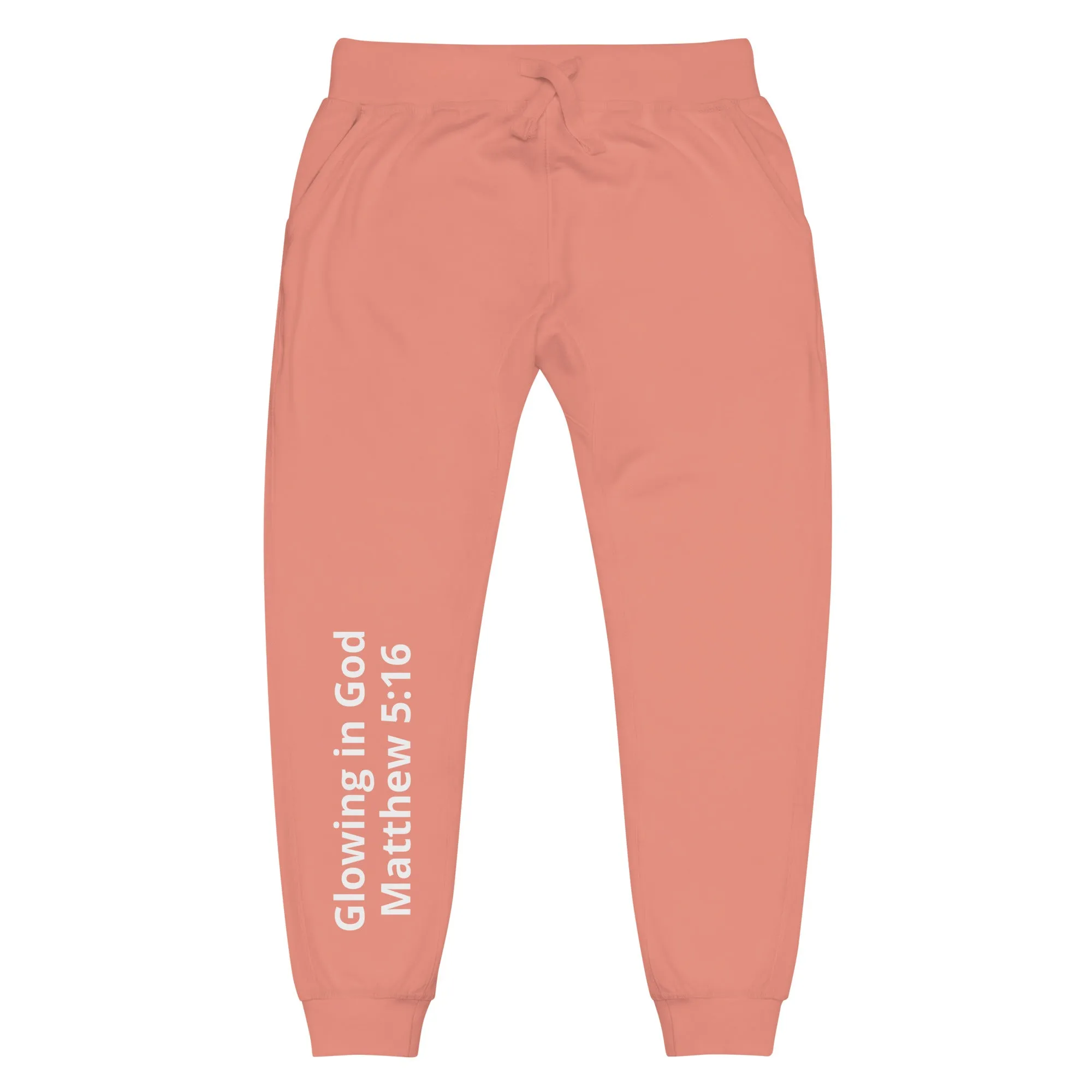 Unisex fleece sweatpants - Glowing in God