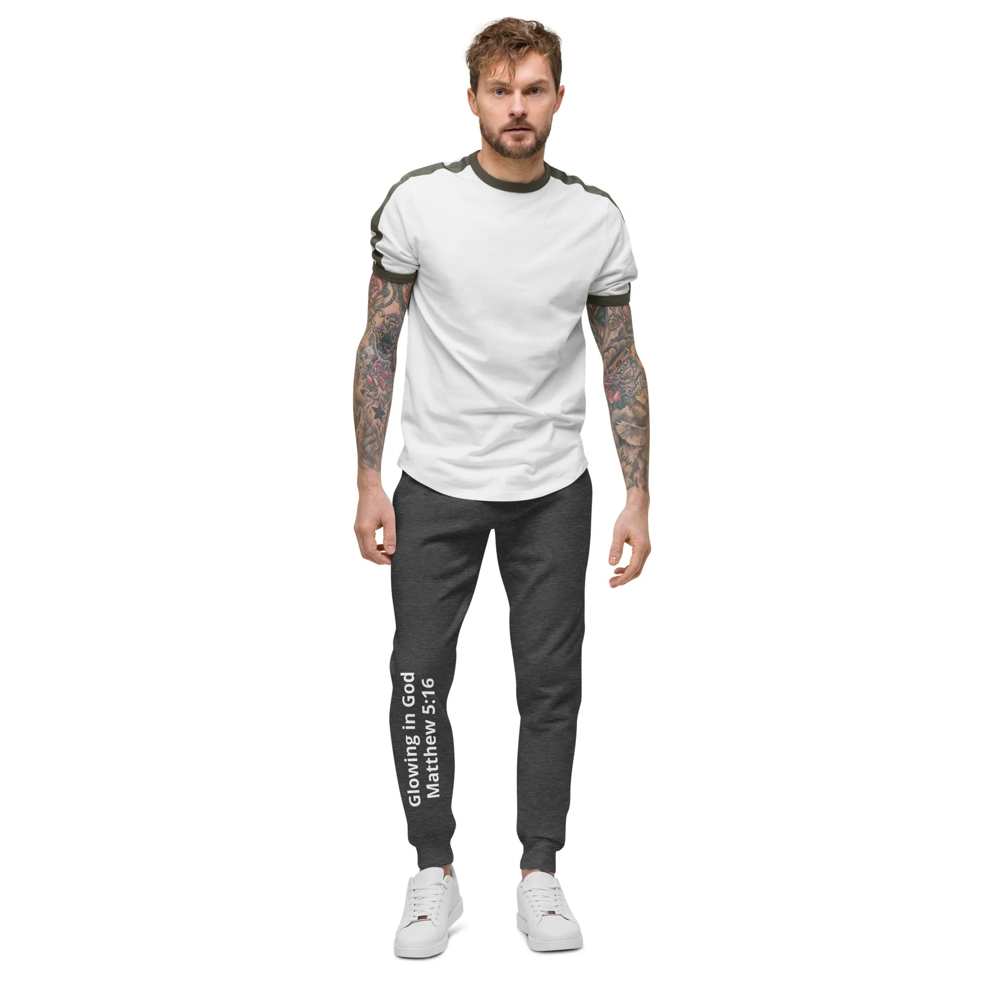 Unisex fleece sweatpants - Glowing in God
