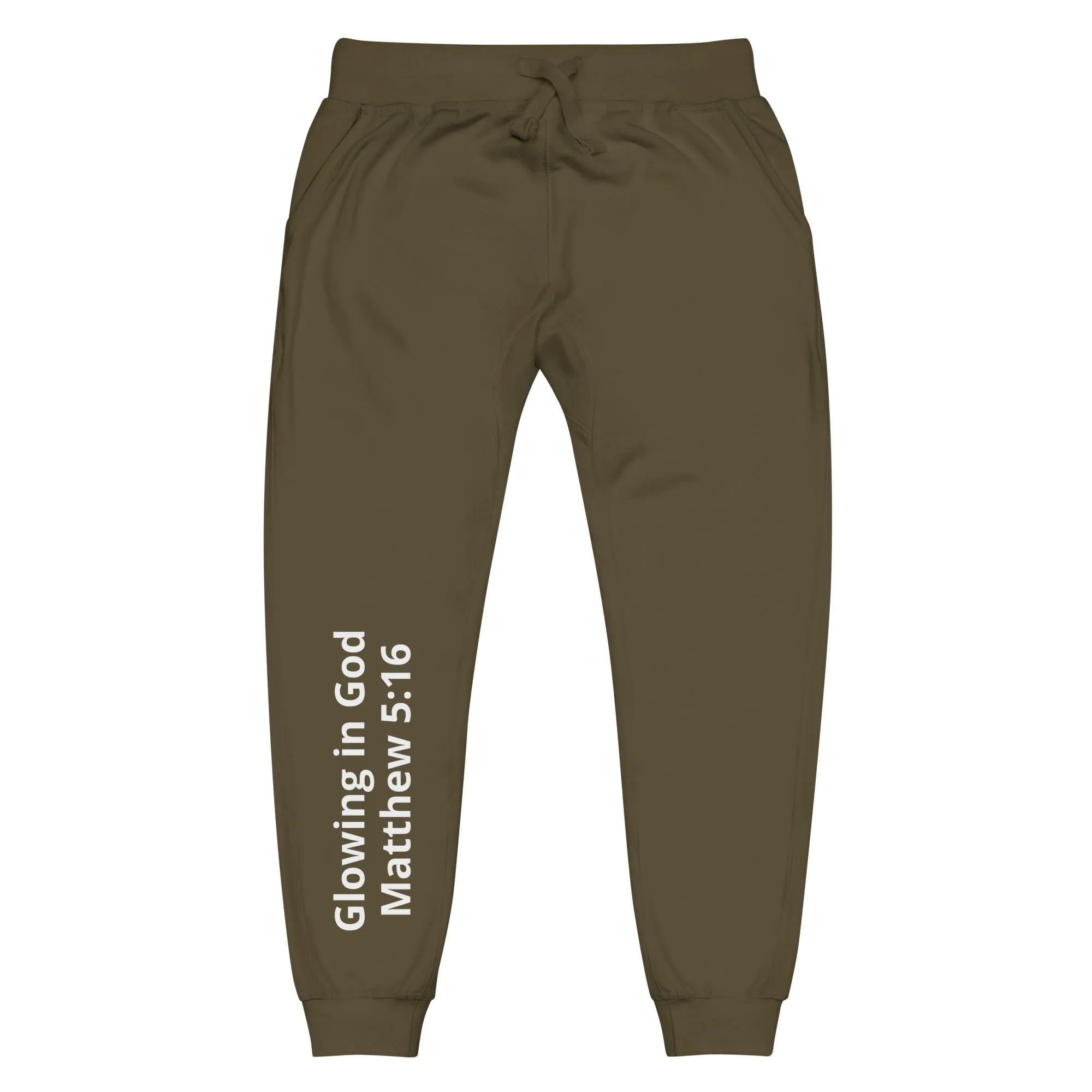 Unisex fleece sweatpants - Glowing in God