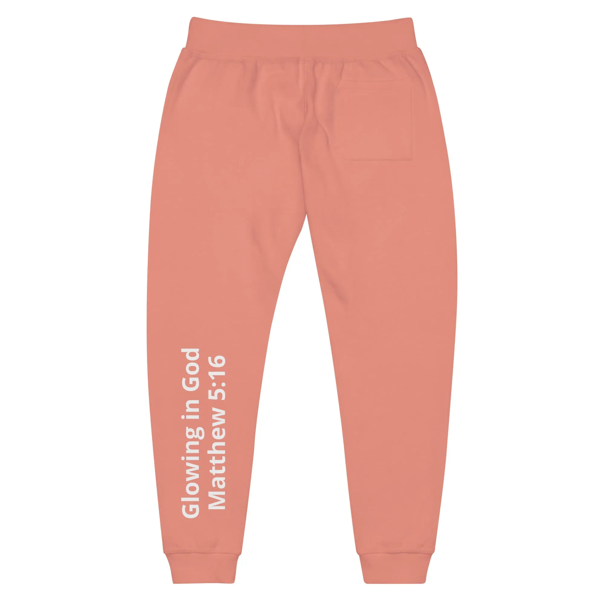 Unisex fleece sweatpants - Glowing in God