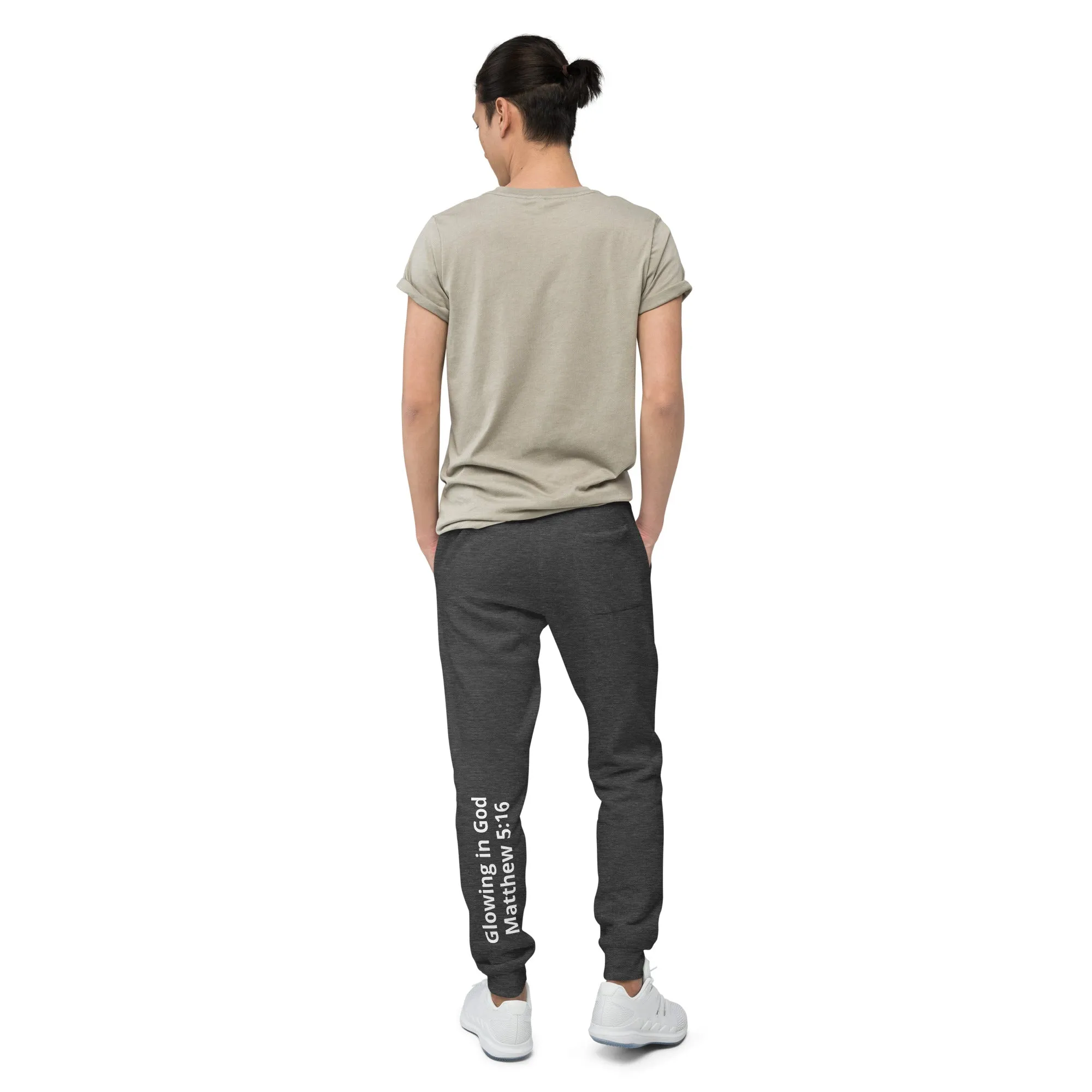 Unisex fleece sweatpants - Glowing in God