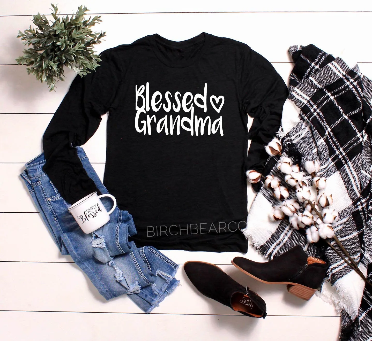 Unisex Long Sleeve T Shirt - Blessed Grandma Shirt - Grandma T Shirt - Custom Grandma Shirt - Blessed Shirt - Gift For Grandma - Grandma Tee