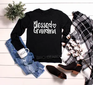Unisex Long Sleeve T Shirt - Blessed Grandma Shirt - Grandma T Shirt - Custom Grandma Shirt - Blessed Shirt - Gift For Grandma - Grandma Tee