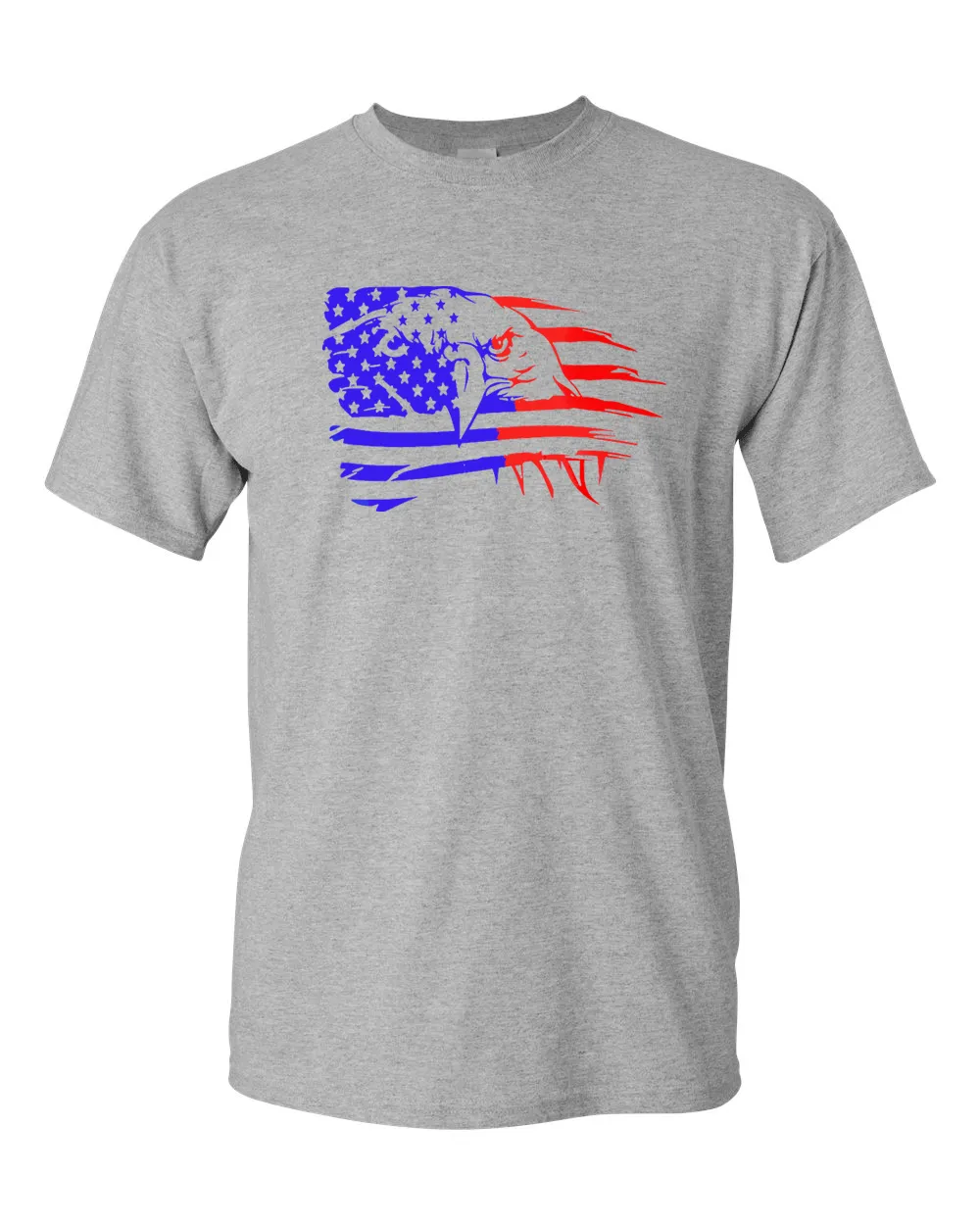 USA Distressed Flag Men T-Shirt Patriotic T-shirt American Tee