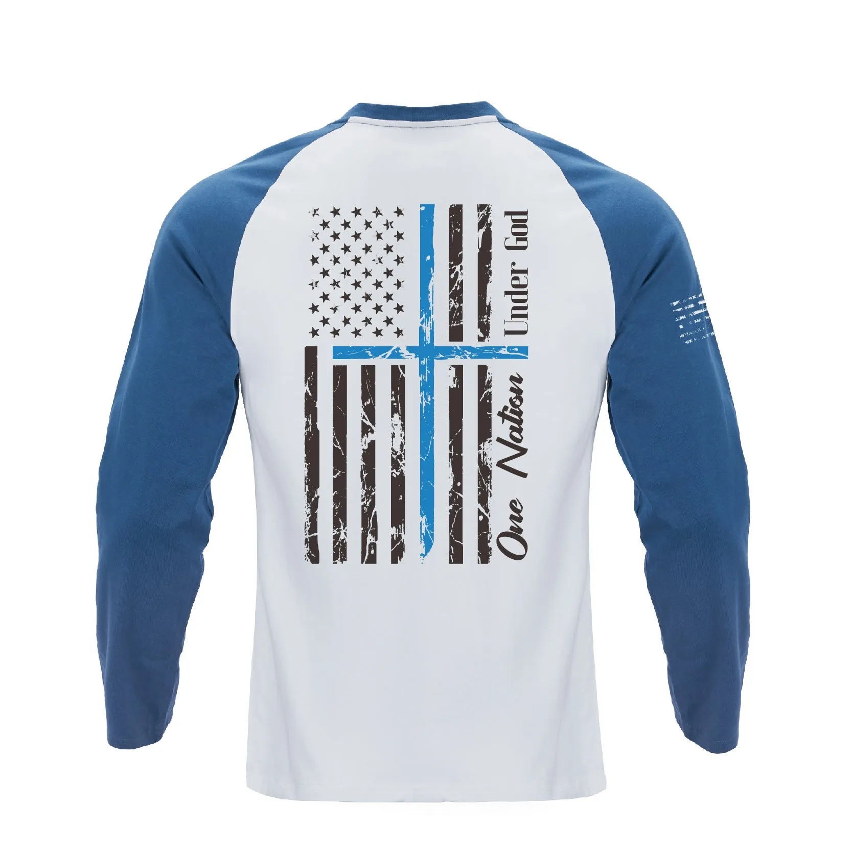 USA FLAG RAGLAN GRAPHIC LONG SLEEVE T-SHIRT
