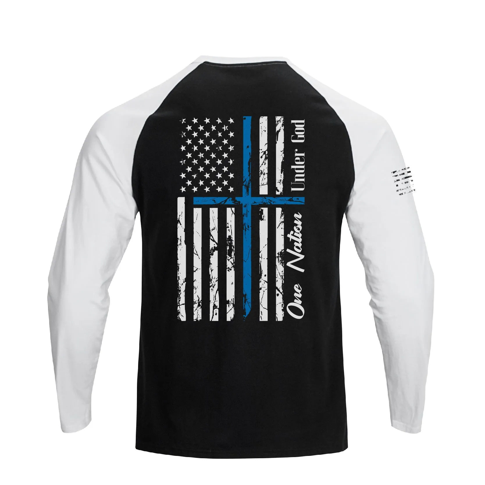 USA FLAG RAGLAN GRAPHIC LONG SLEEVE T-SHIRT