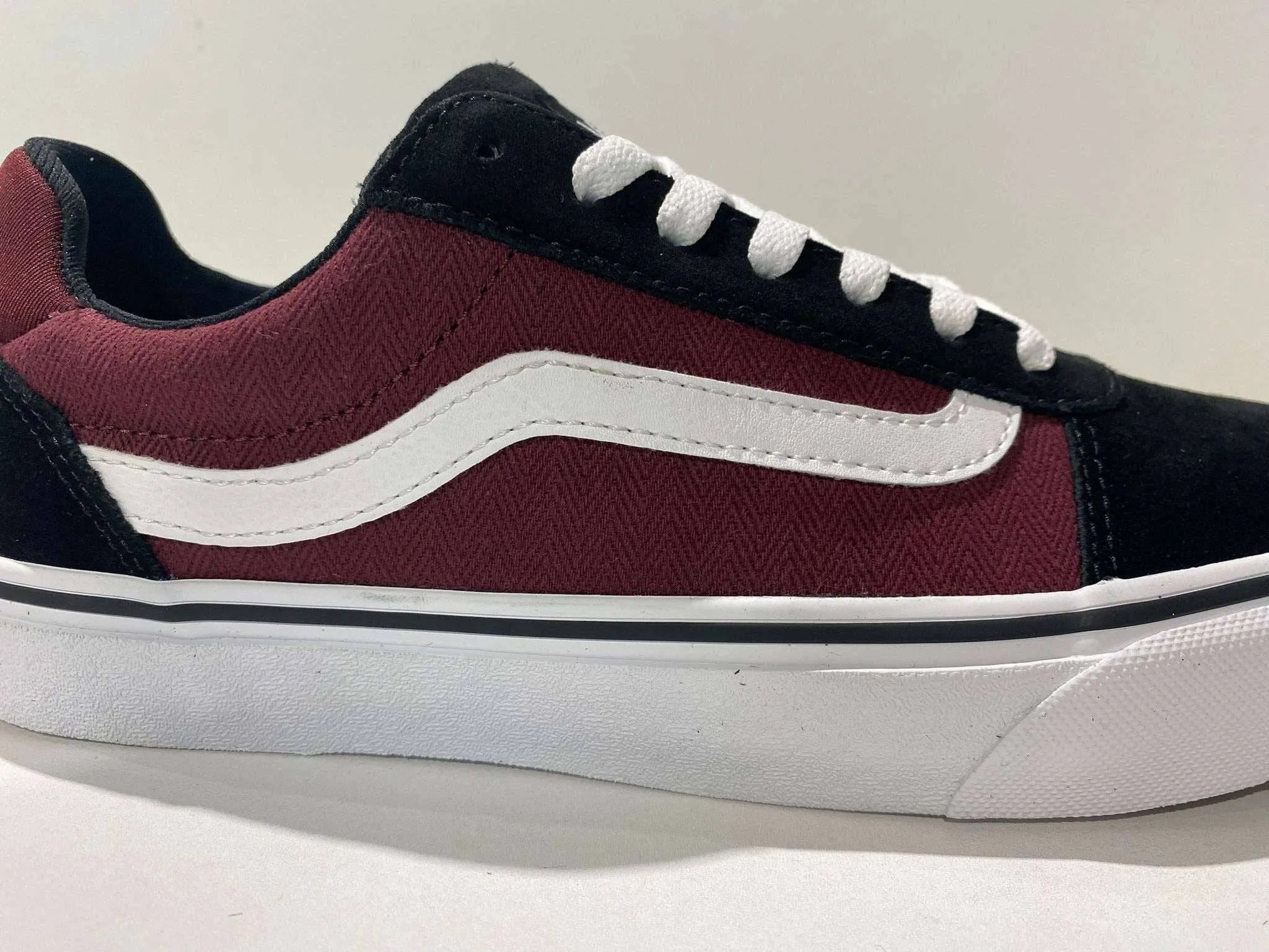VANS Mens Ward Deluxe Shoe -HERRINGBONE PORT