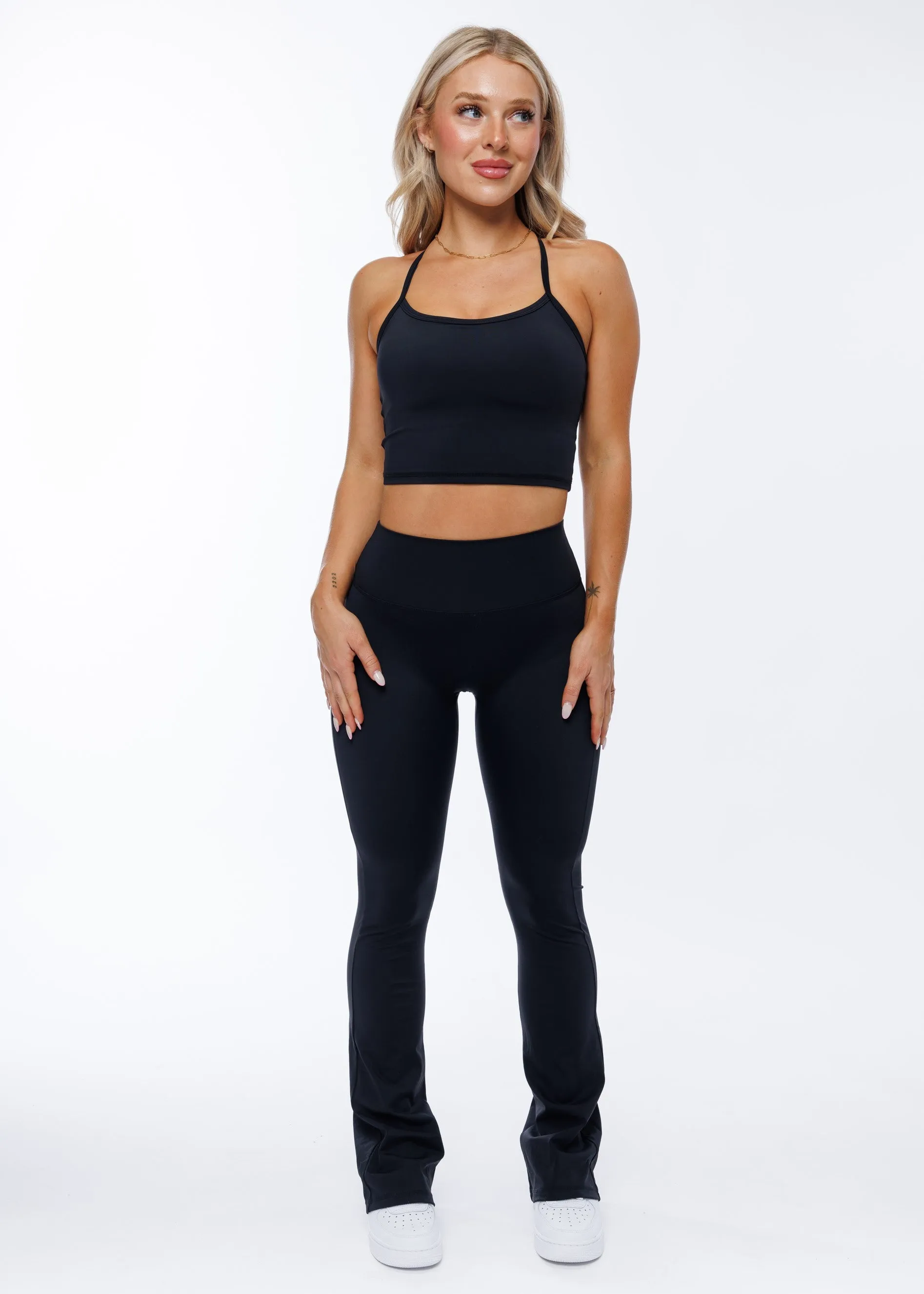 Vantage Cropped Tank - Black
