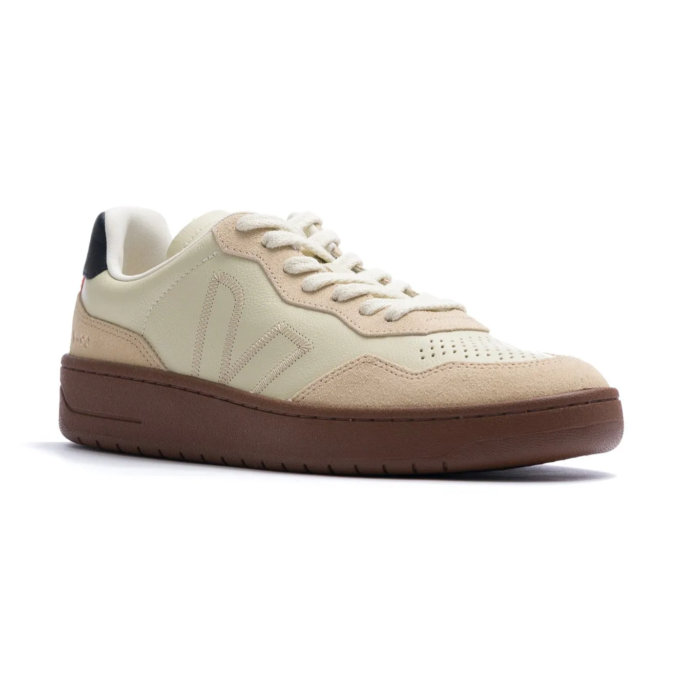 Veja V-90 Leather Beige - Pierre Almond Black