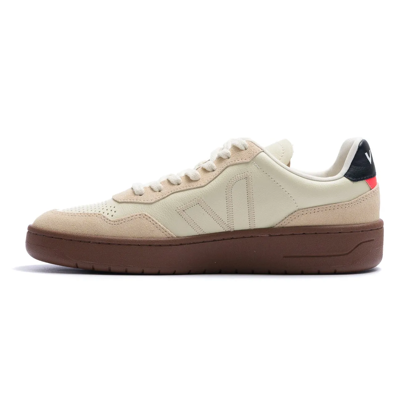 Veja V-90 Leather Beige - Pierre Almond Black
