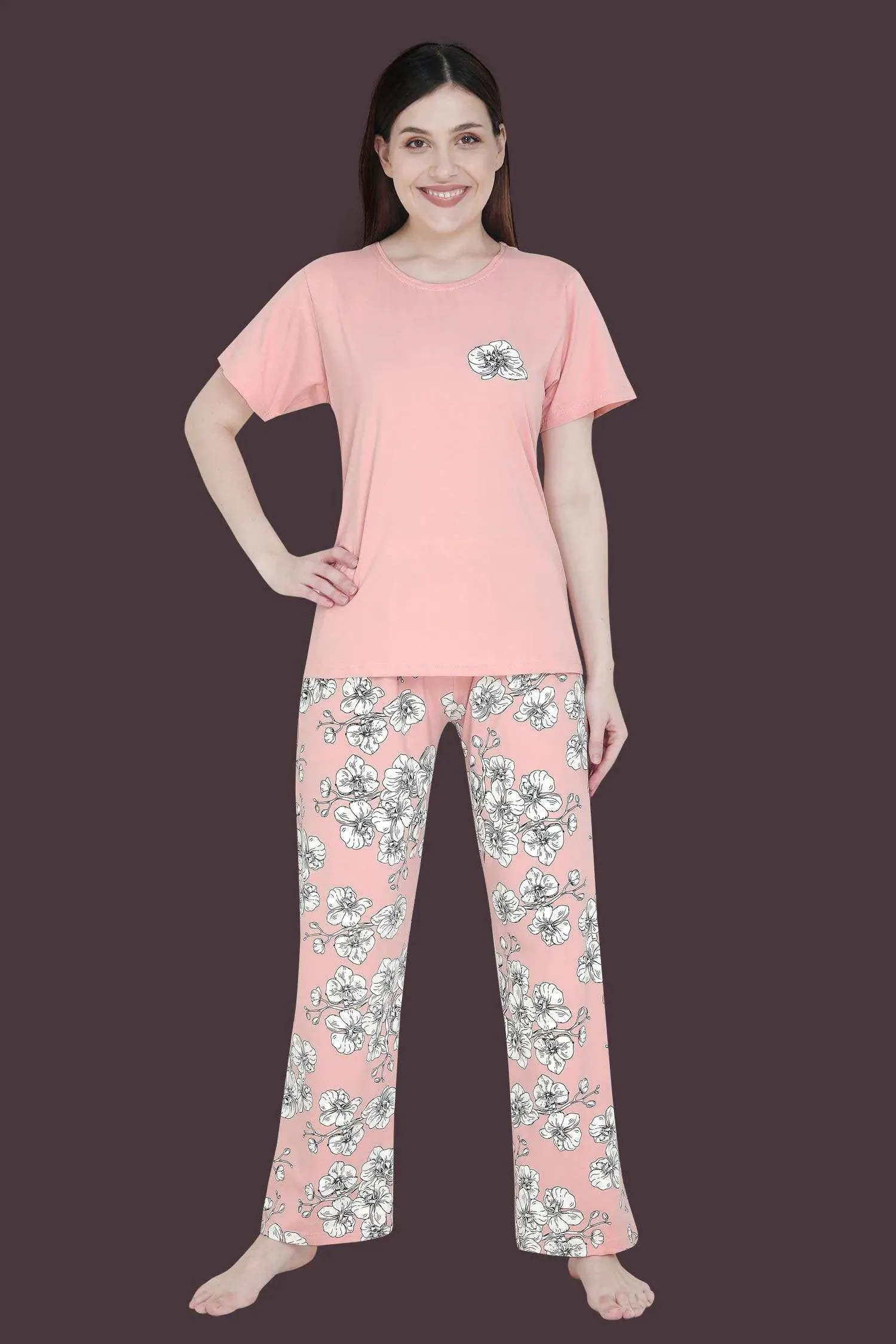 Velure Alluring Floral Print Pajama Set