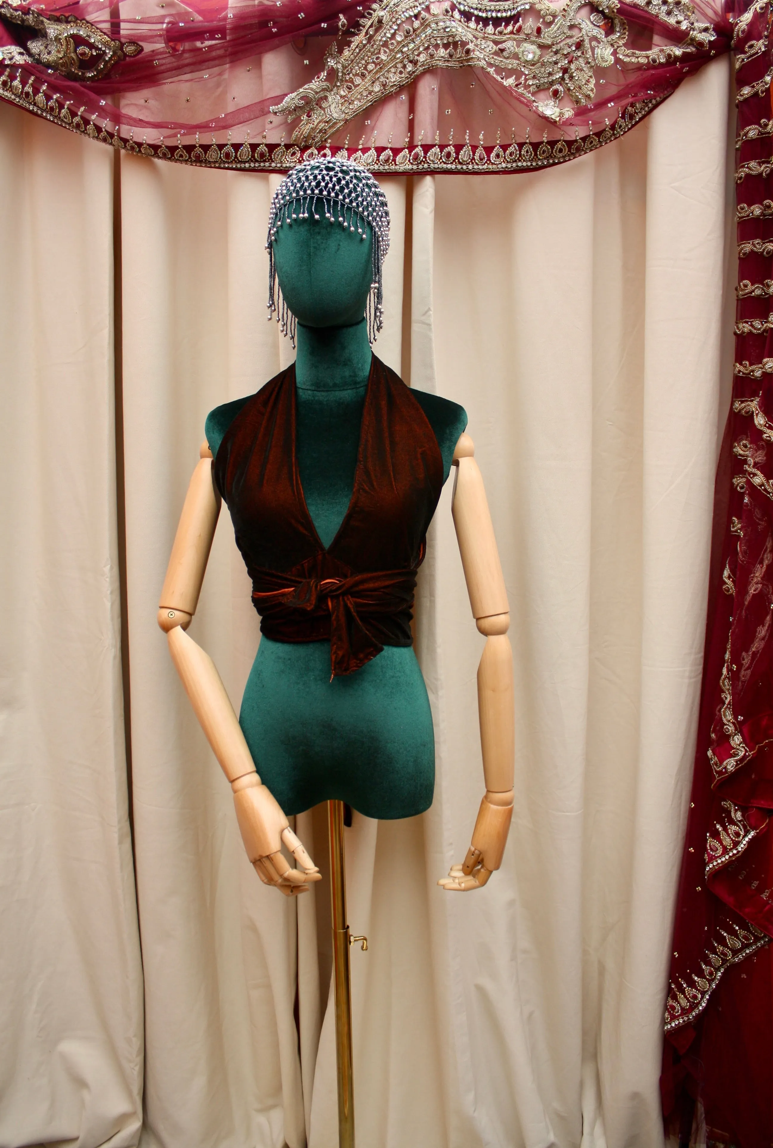 Velvet Multi-Way Halter Top