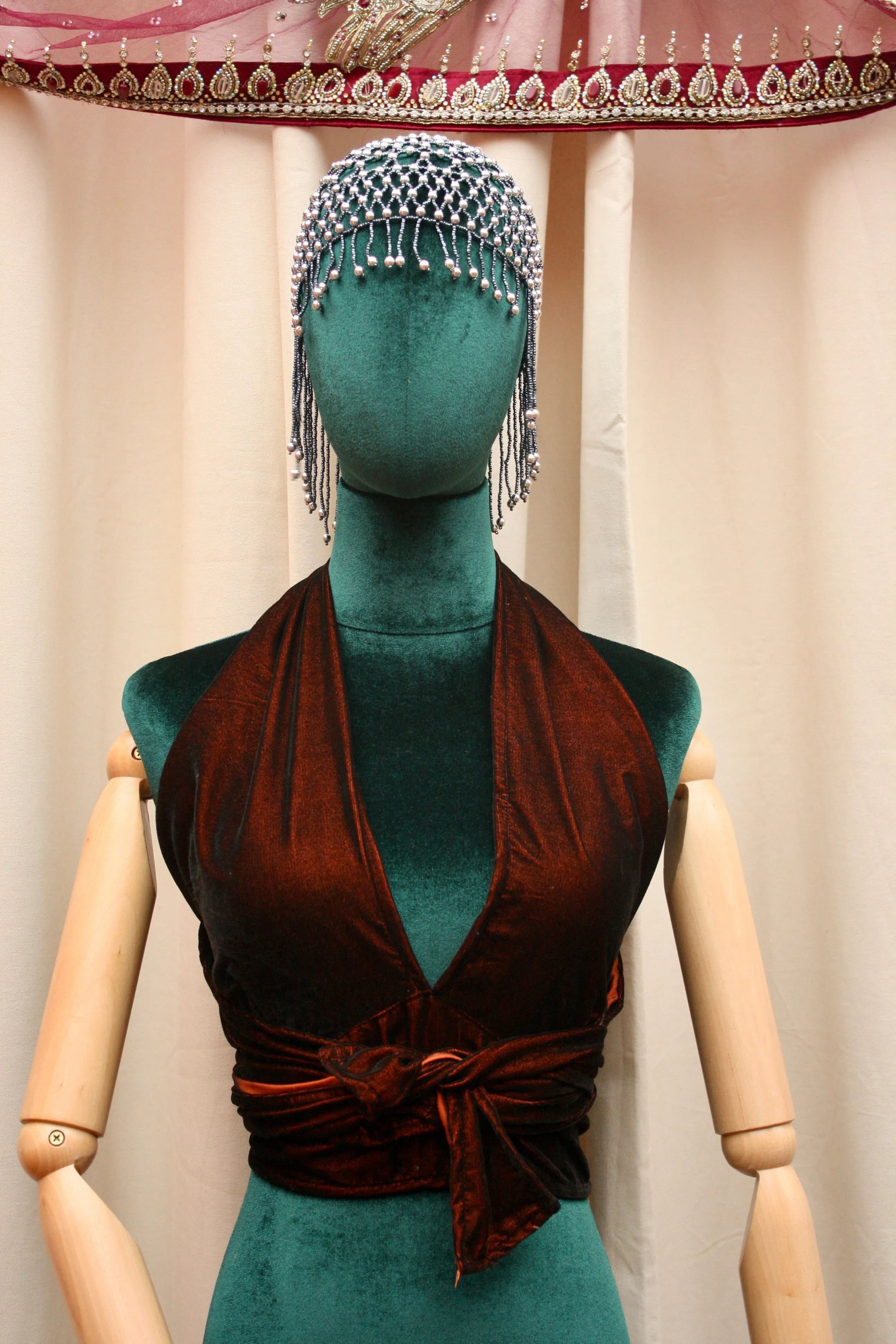 Velvet Multi-Way Halter Top