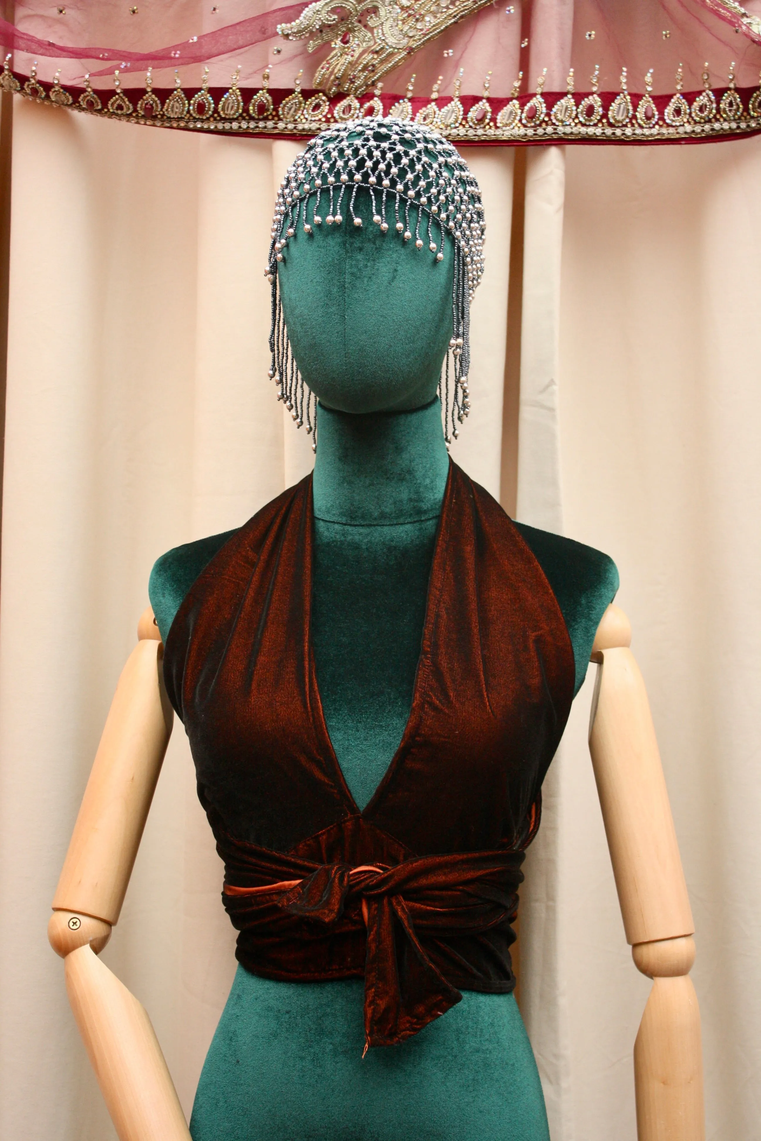 Velvet Multi-Way Halter Top