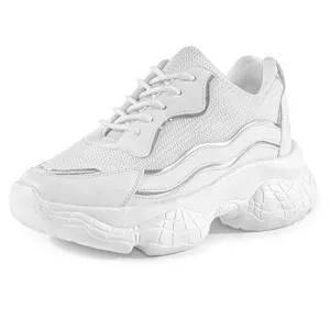 Vendoz Women Premium White Casual Shoes Sneakers - 40 EU