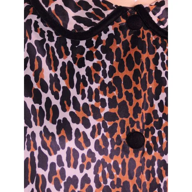 Vintage Peignoir Leopard Print Nylon Set Vanity Fair Small 1960s