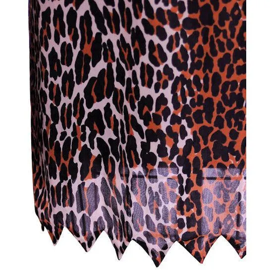 Vintage Peignoir Leopard Print Nylon Set Vanity Fair Small 1960s