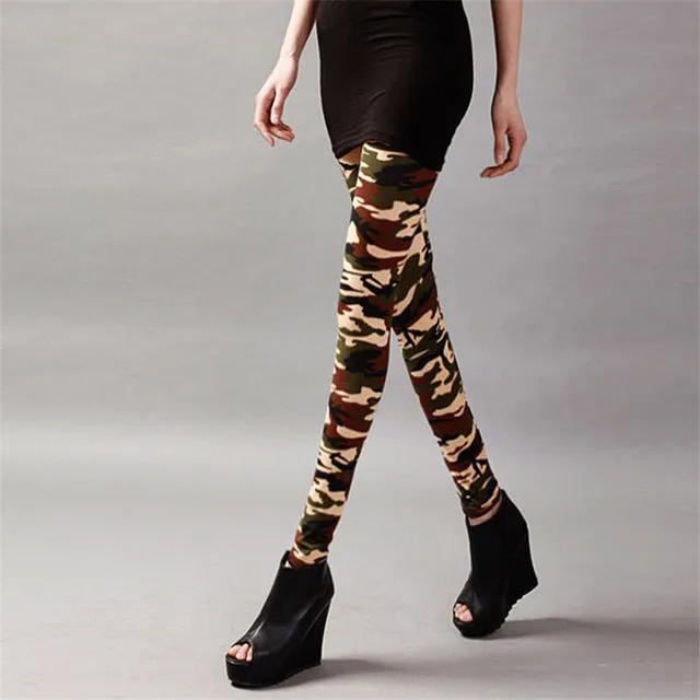 VISNXGI High Quality Women Leggings High Elastic Skinny Camouflage Legging Spring Summer Slimming Women Leisure Jegging Pants