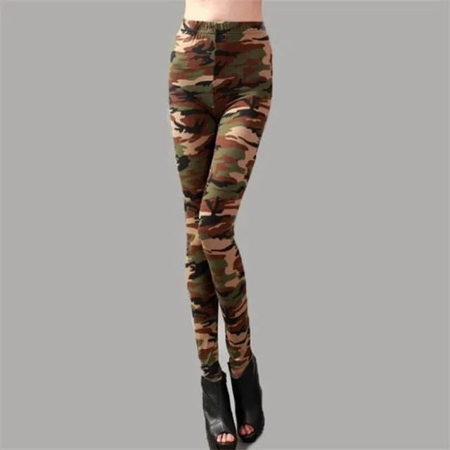VISNXGI High Quality Women Leggings High Elastic Skinny Camouflage Legging Spring Summer Slimming Women Leisure Jegging Pants