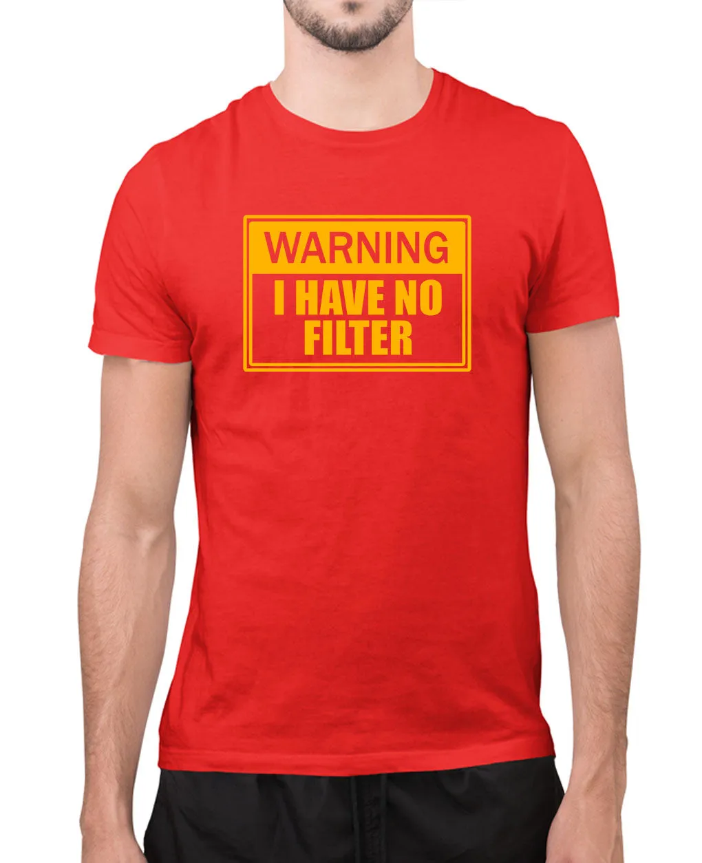 Warning, i have no filter funny t-shirt, sarcasm t-shirt