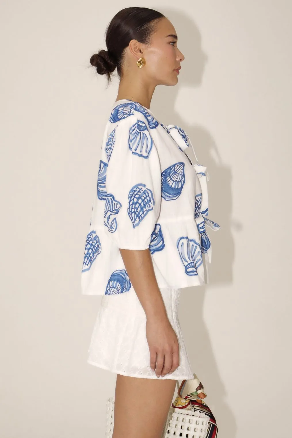Waterside Date Tie Up Blouse