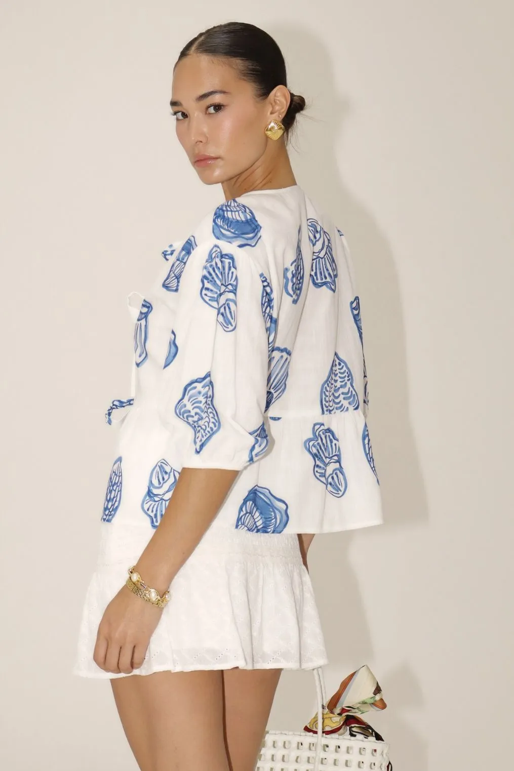 Waterside Date Tie Up Blouse