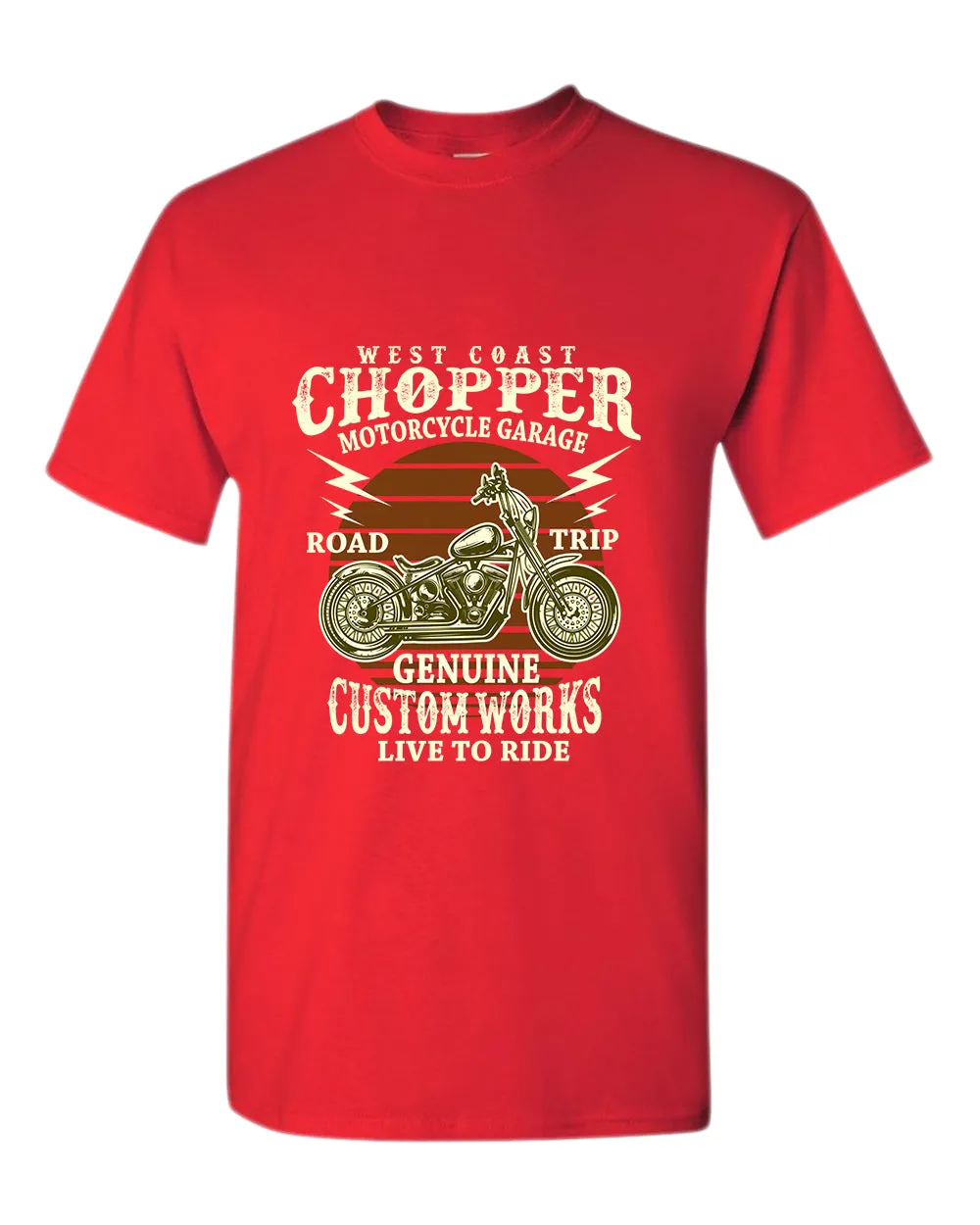 West chopper motorcycle garage t-shirt