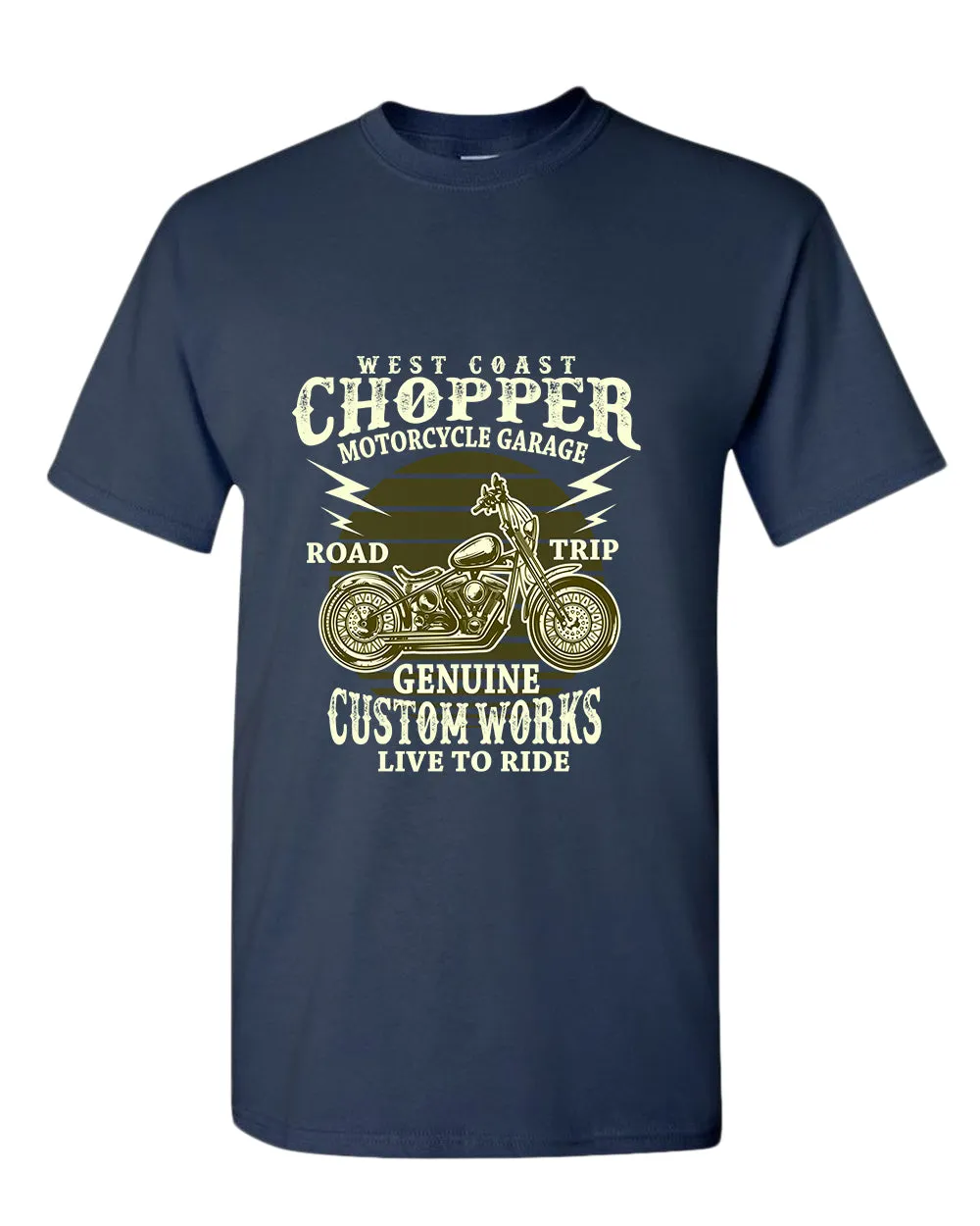 West chopper motorcycle garage t-shirt