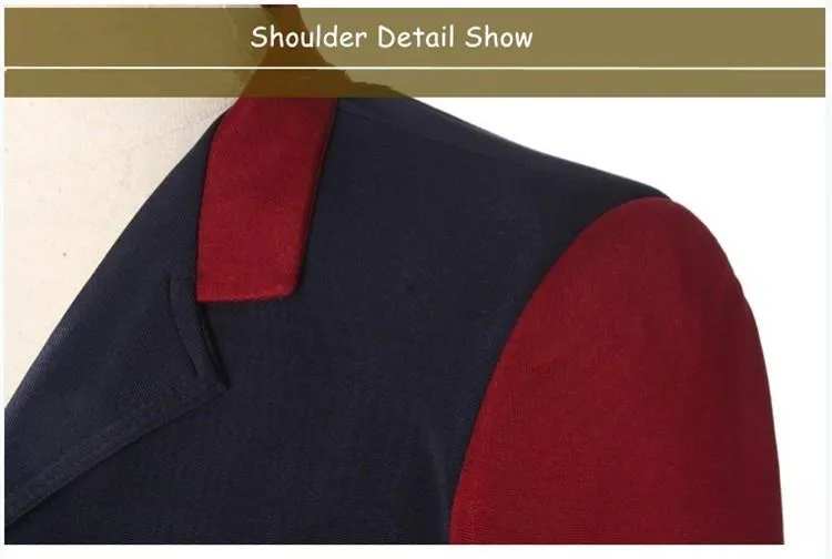 West Louis™ Fashion Patchwork Casual Blazer
