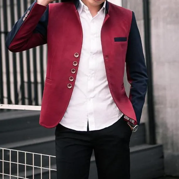 West Louis™ Fashion Patchwork Casual Blazer