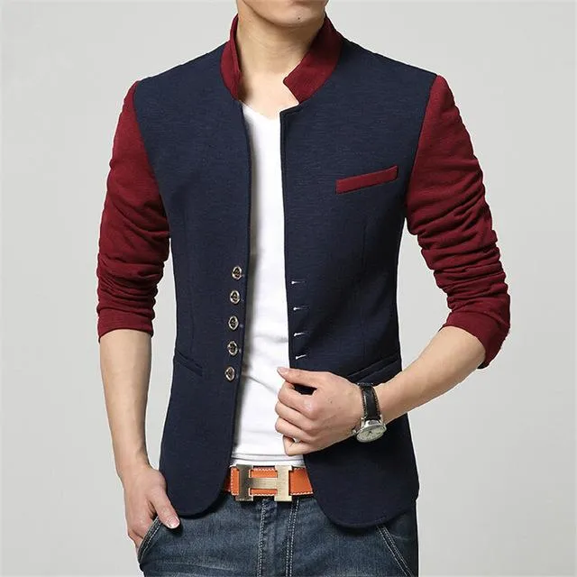 West Louis™ Fashion Patchwork Casual Blazer