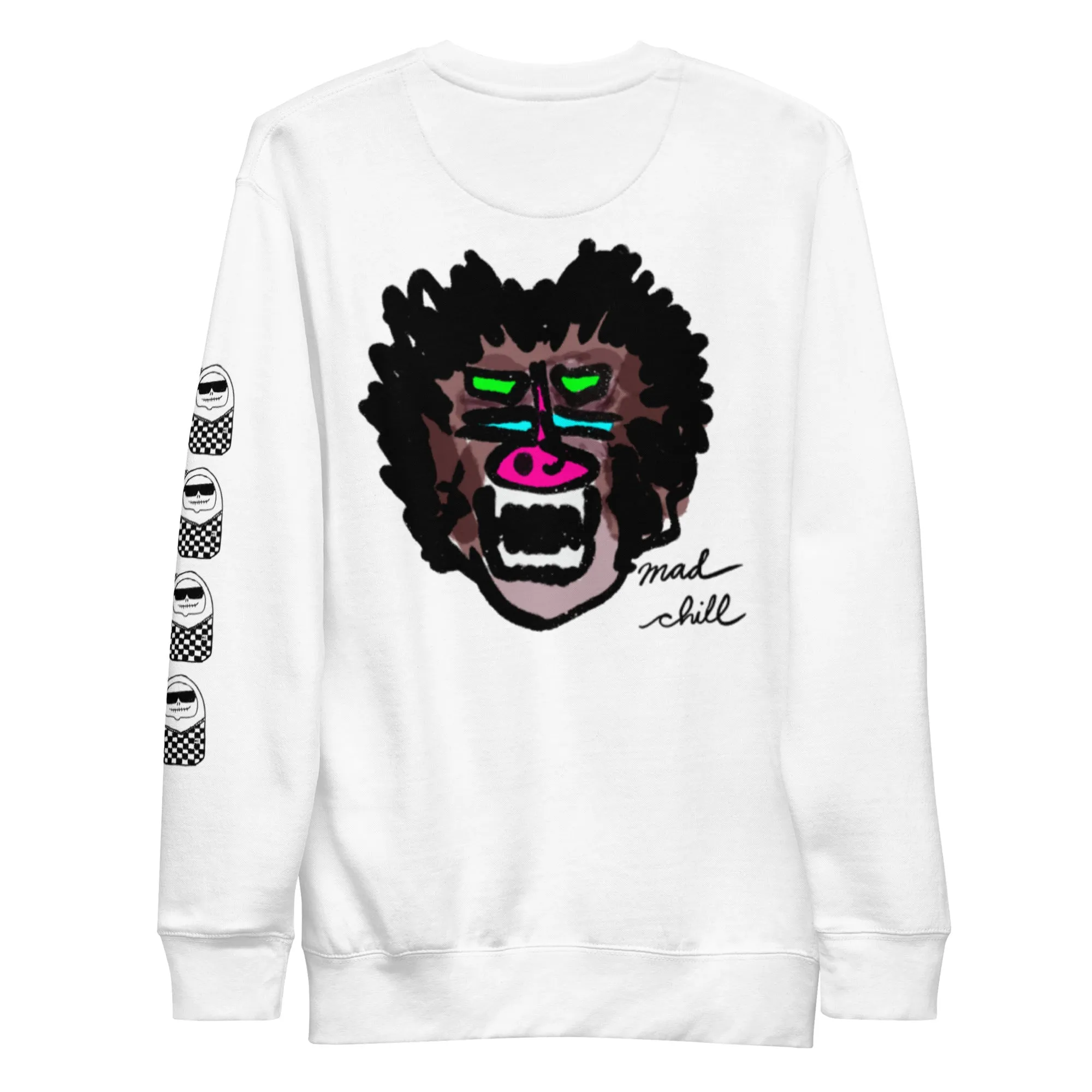 White Charlie MadChillin Premium Sweatshirt