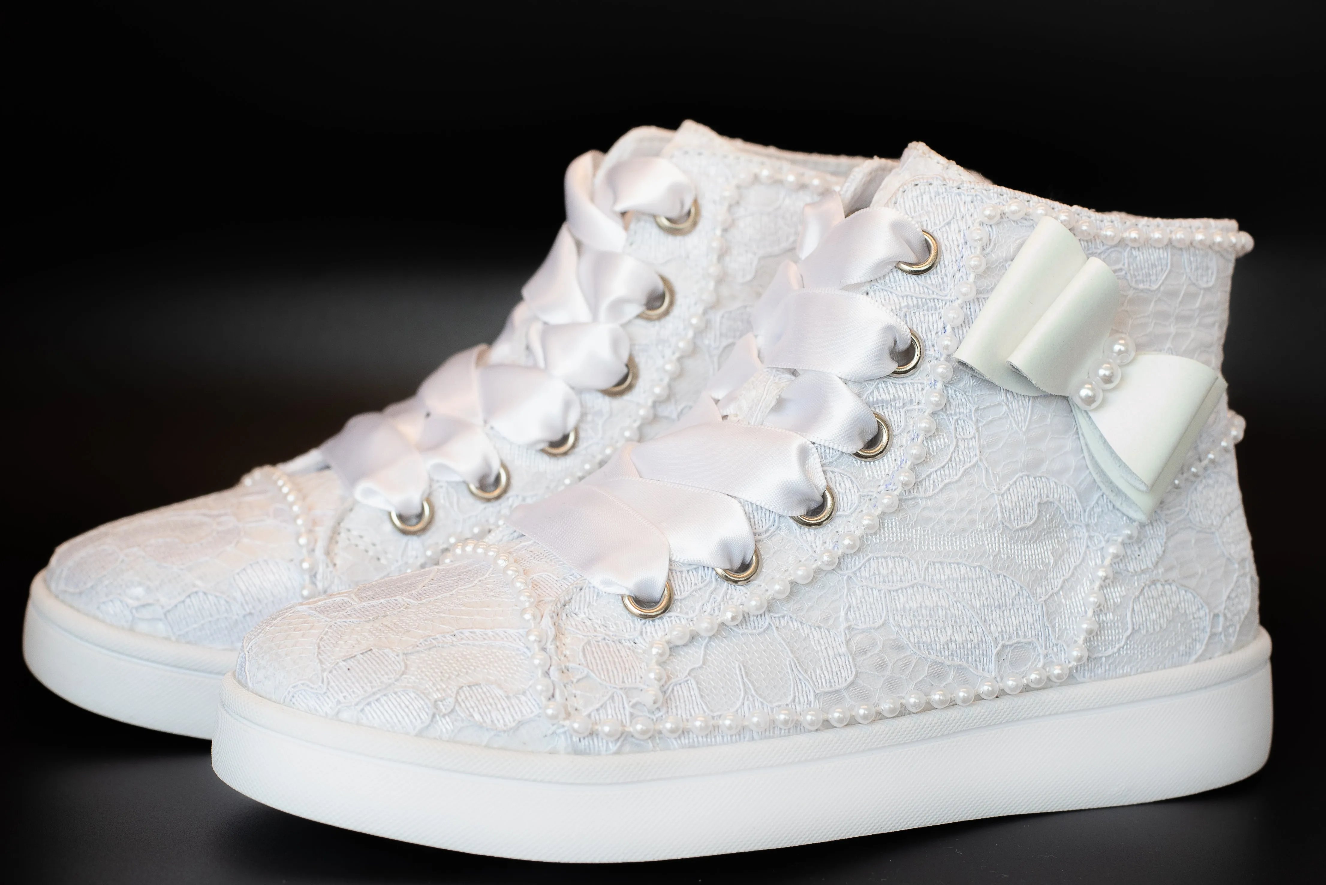 White Communion High Top Sneaker- Raya