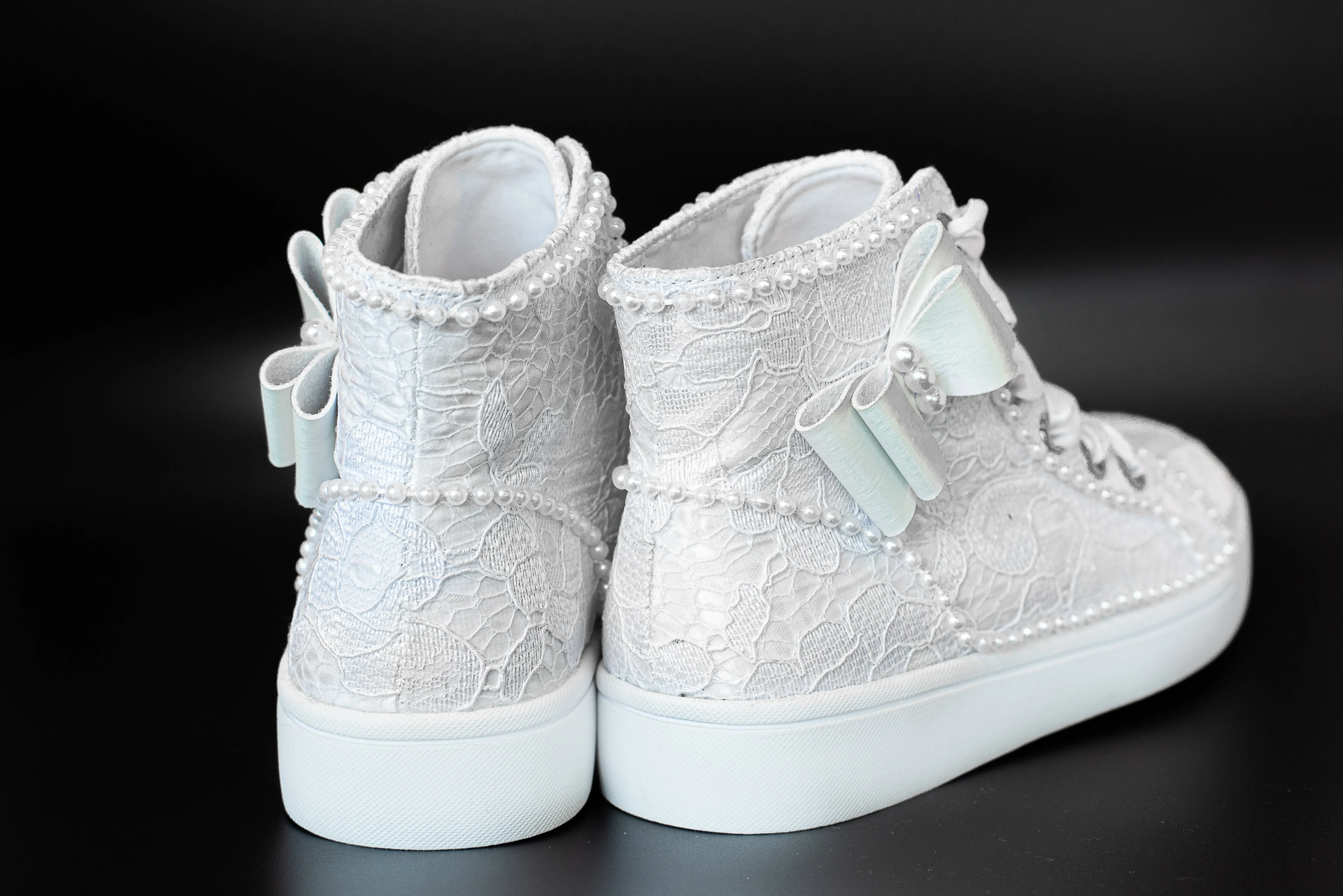 White Communion High Top Sneaker- Raya