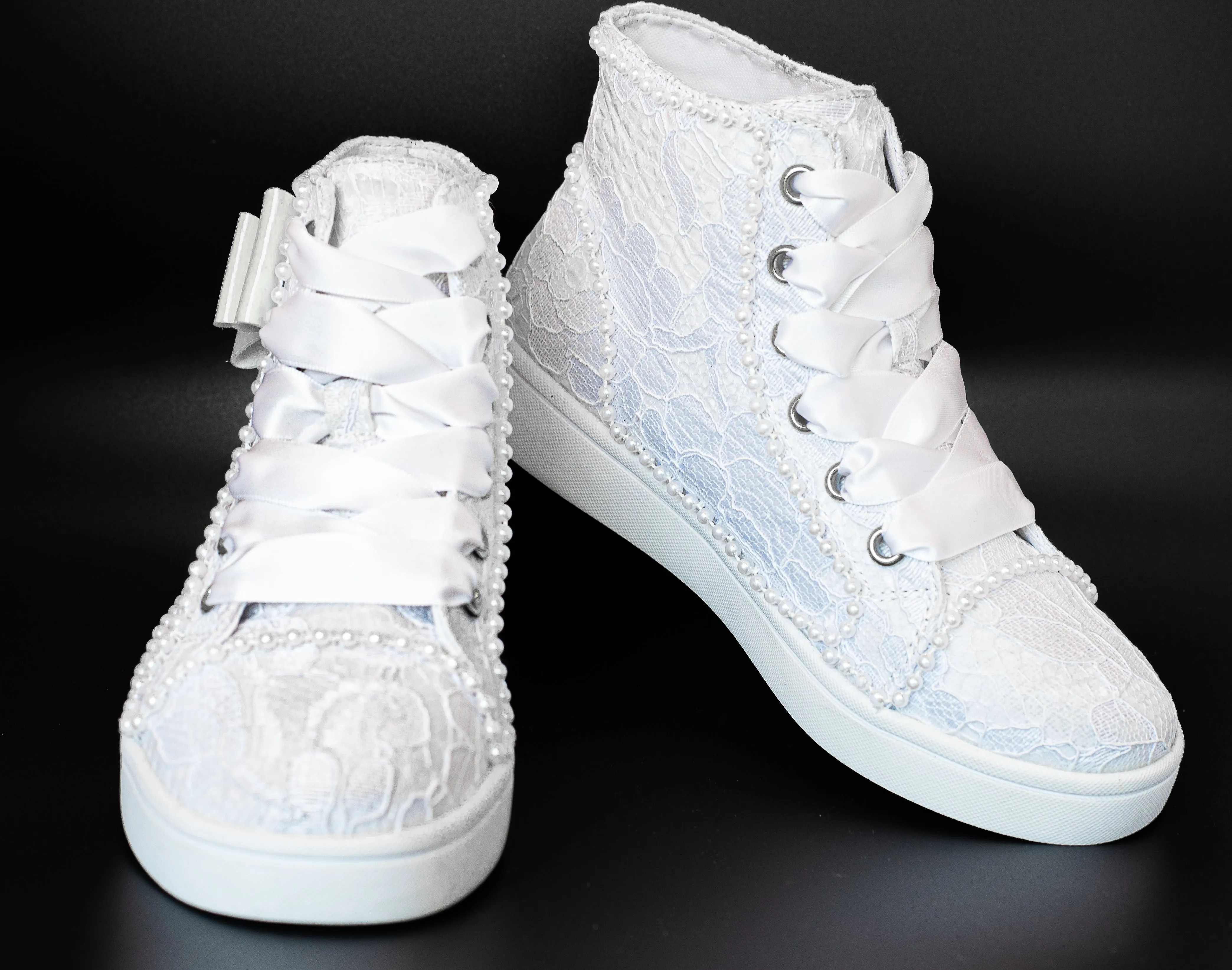 White Communion High Top Sneaker- Raya