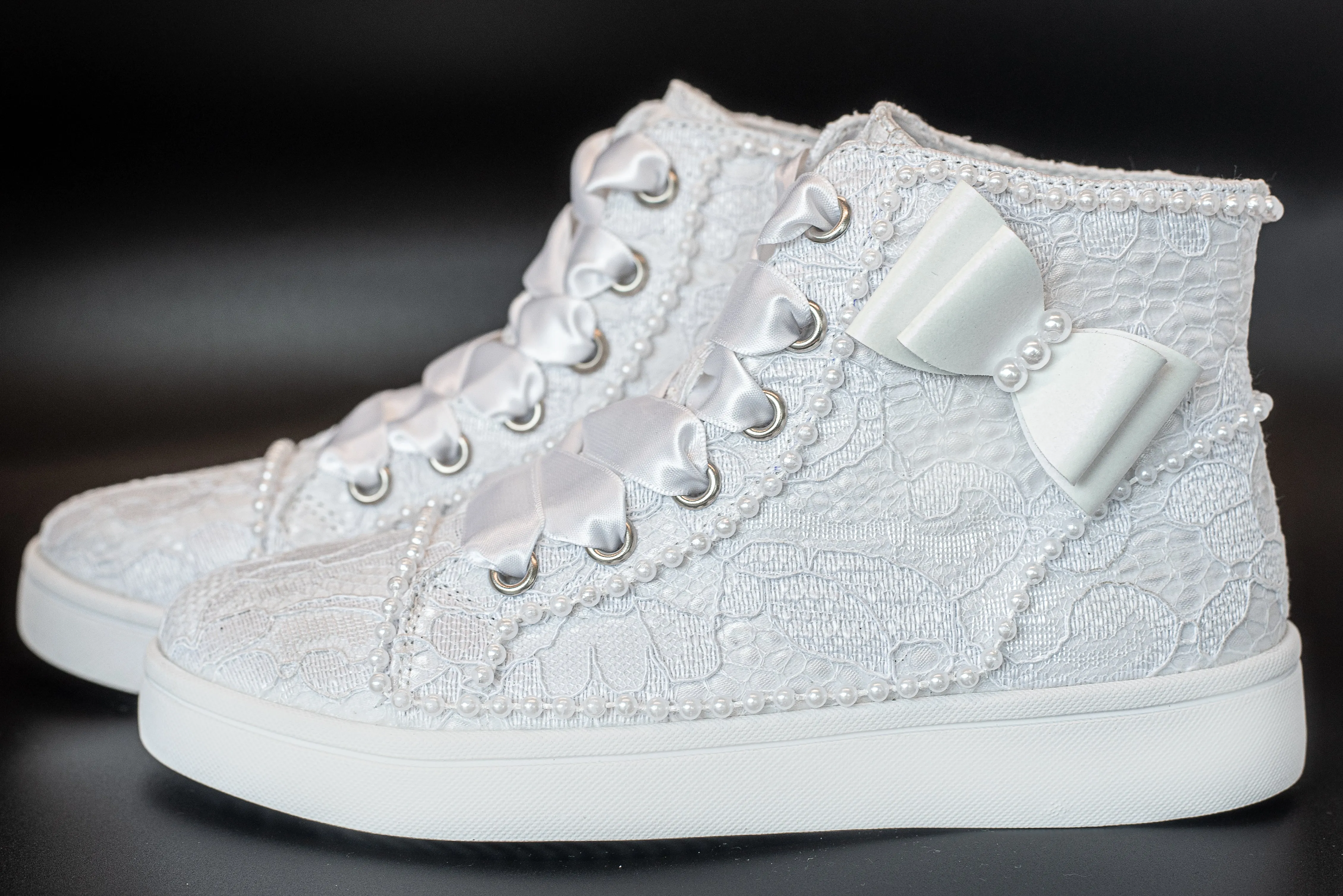 White Communion High Top Sneaker- Raya
