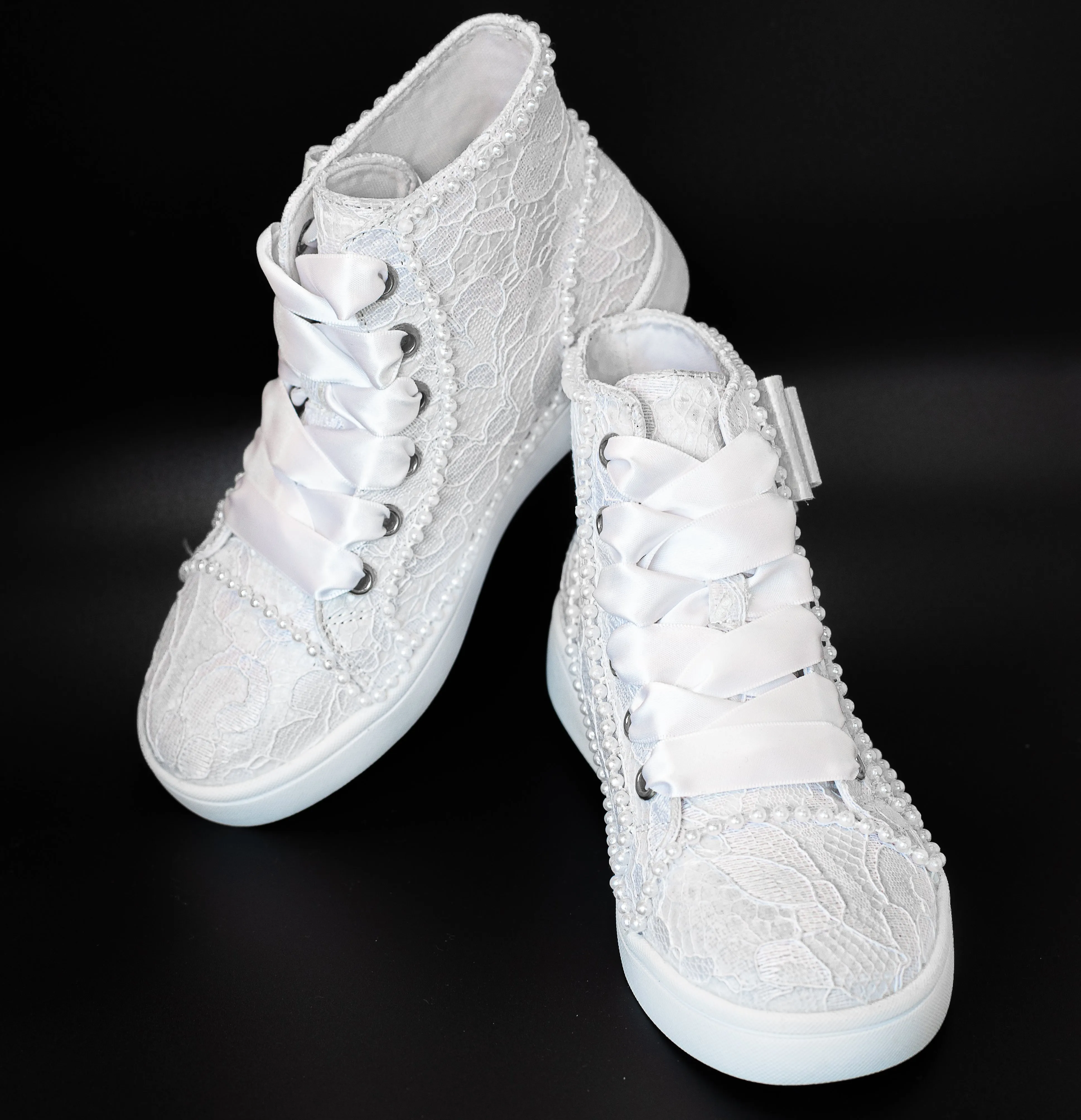 White Communion High Top Sneaker- Raya