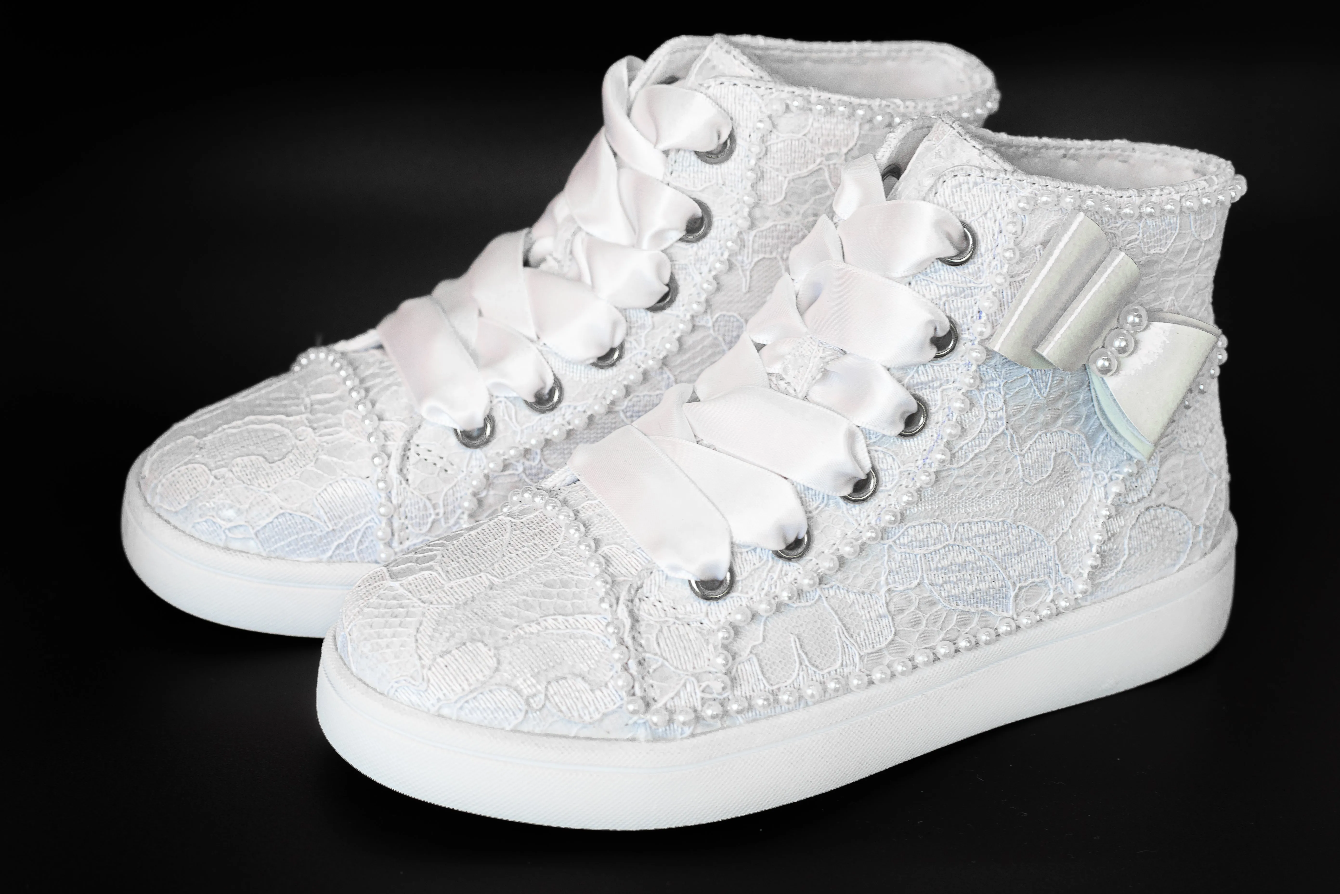 White Communion High Top Sneaker- Raya