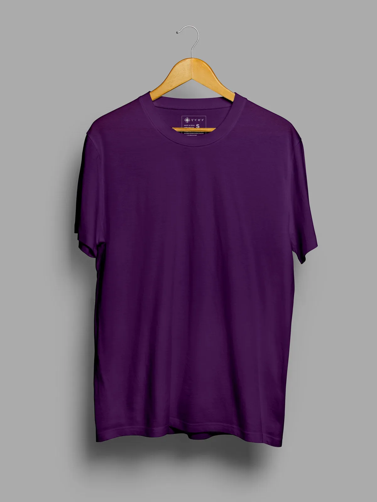 White, Dark Grey & Deep Purple Combo T shirt | Pack of 3