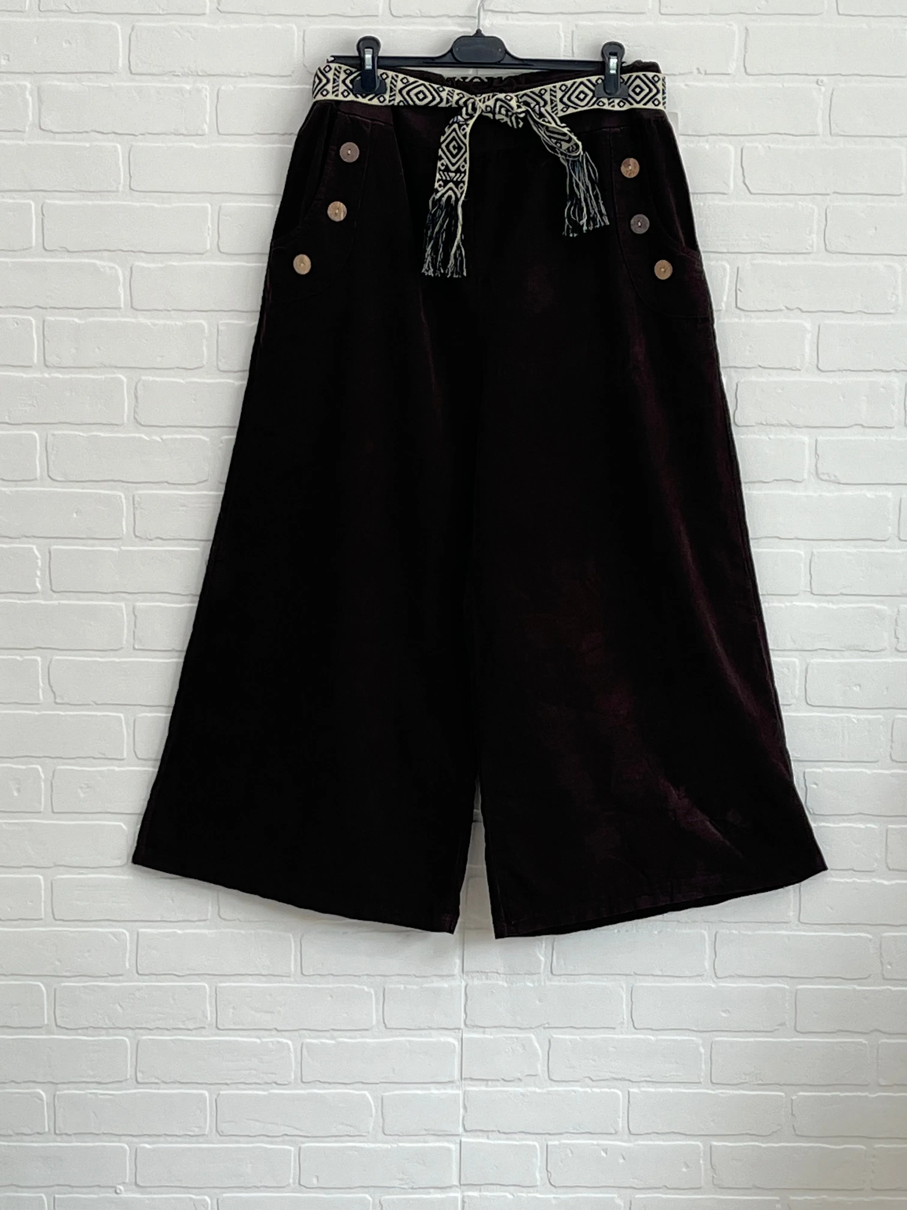 Wide leg corduroy pants
