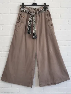 Wide leg corduroy pants